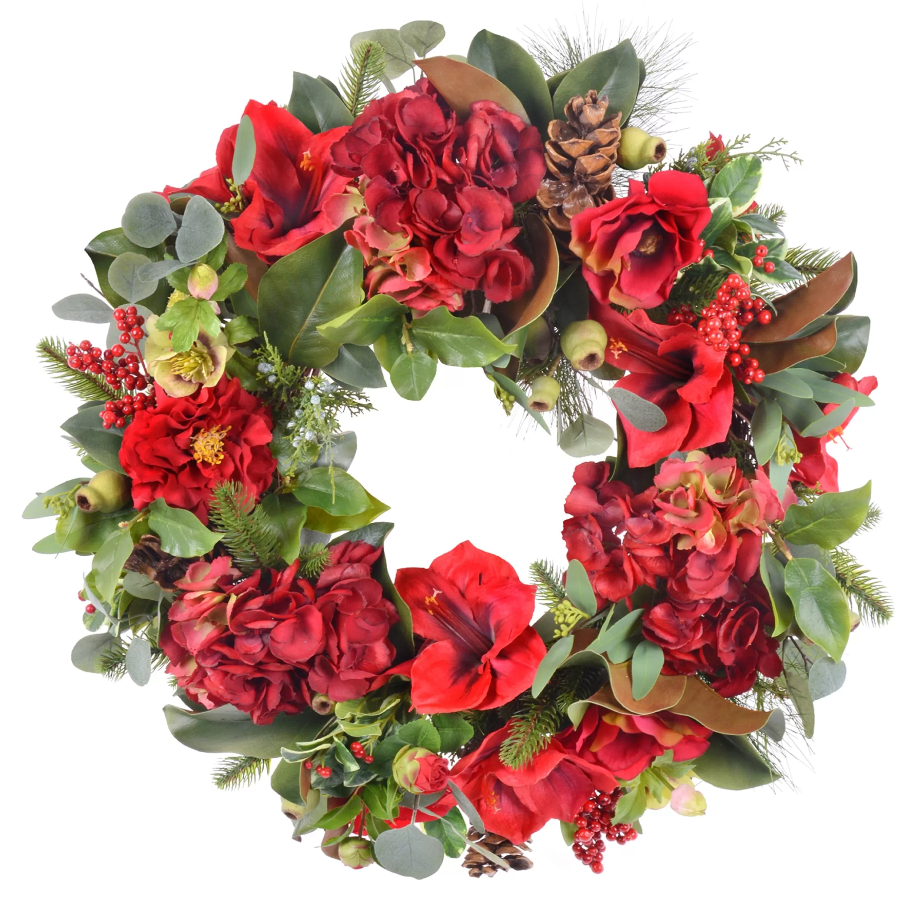 Shop Amaryllis Hydrangea Wreath 25" Our Favorite Holiday Decor