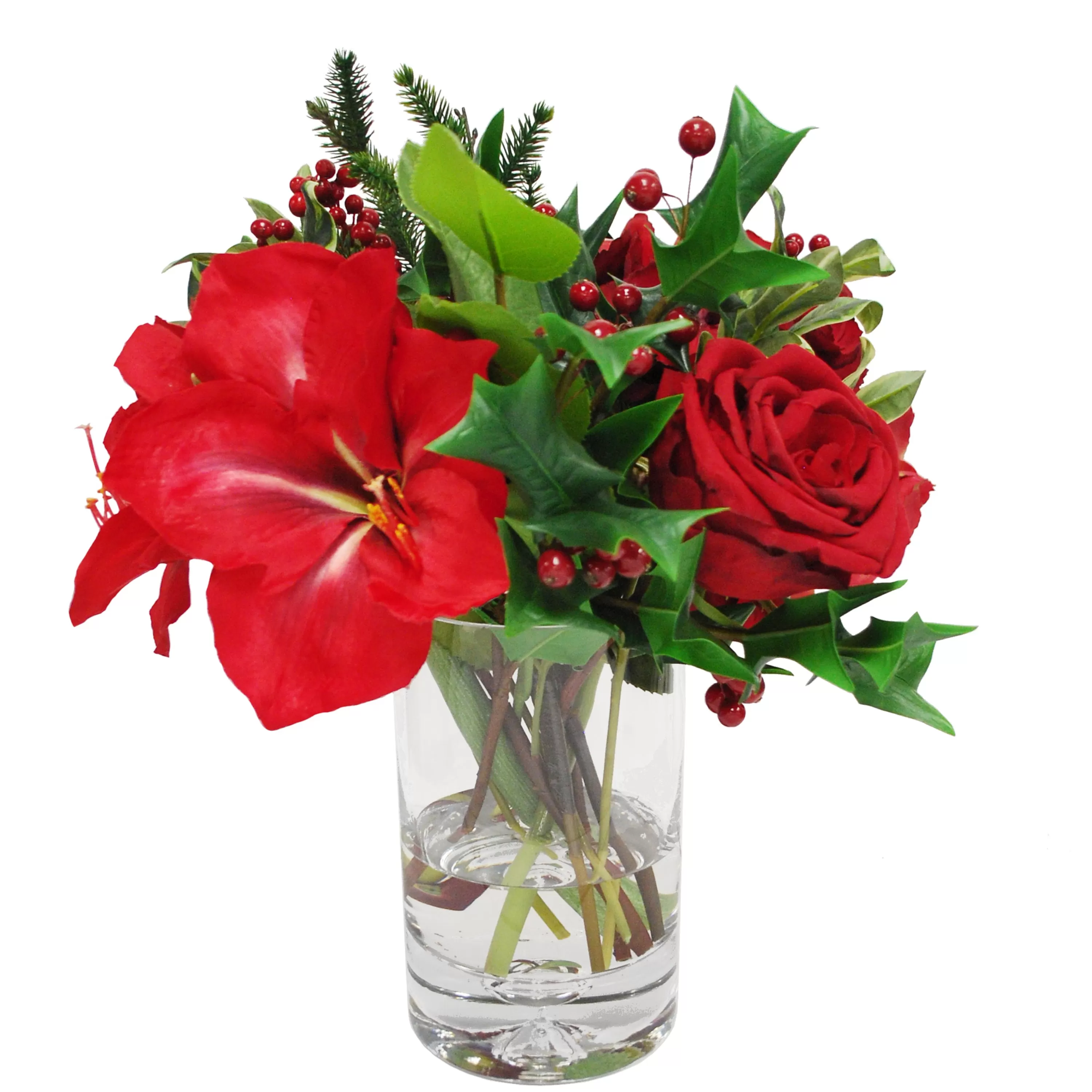 Online Amaryllis Rose in Vase 16" Our Favorite Holiday Decor