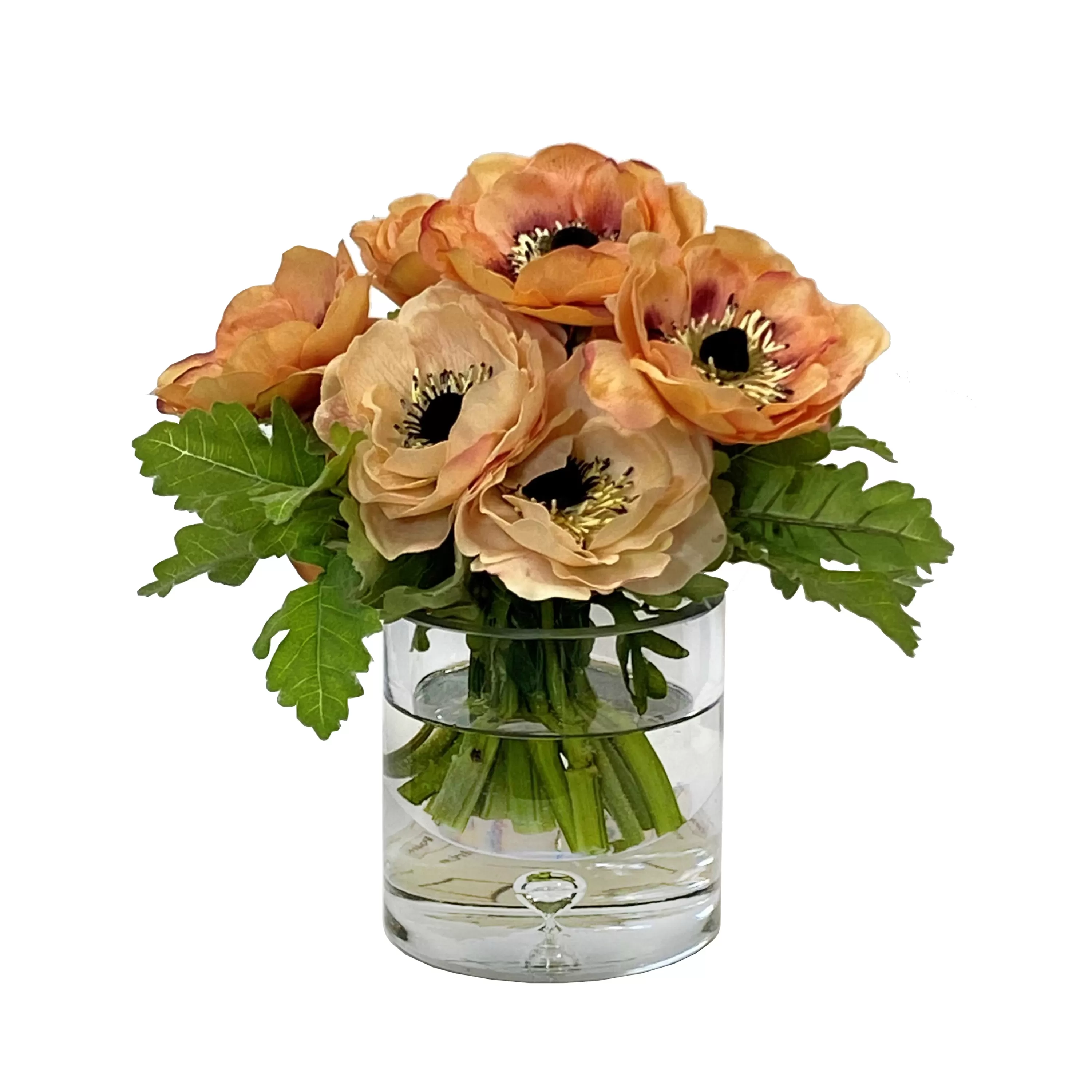 Sale Anemone in Glass 9.5" Real Touch Floral Arrangements | Vanity