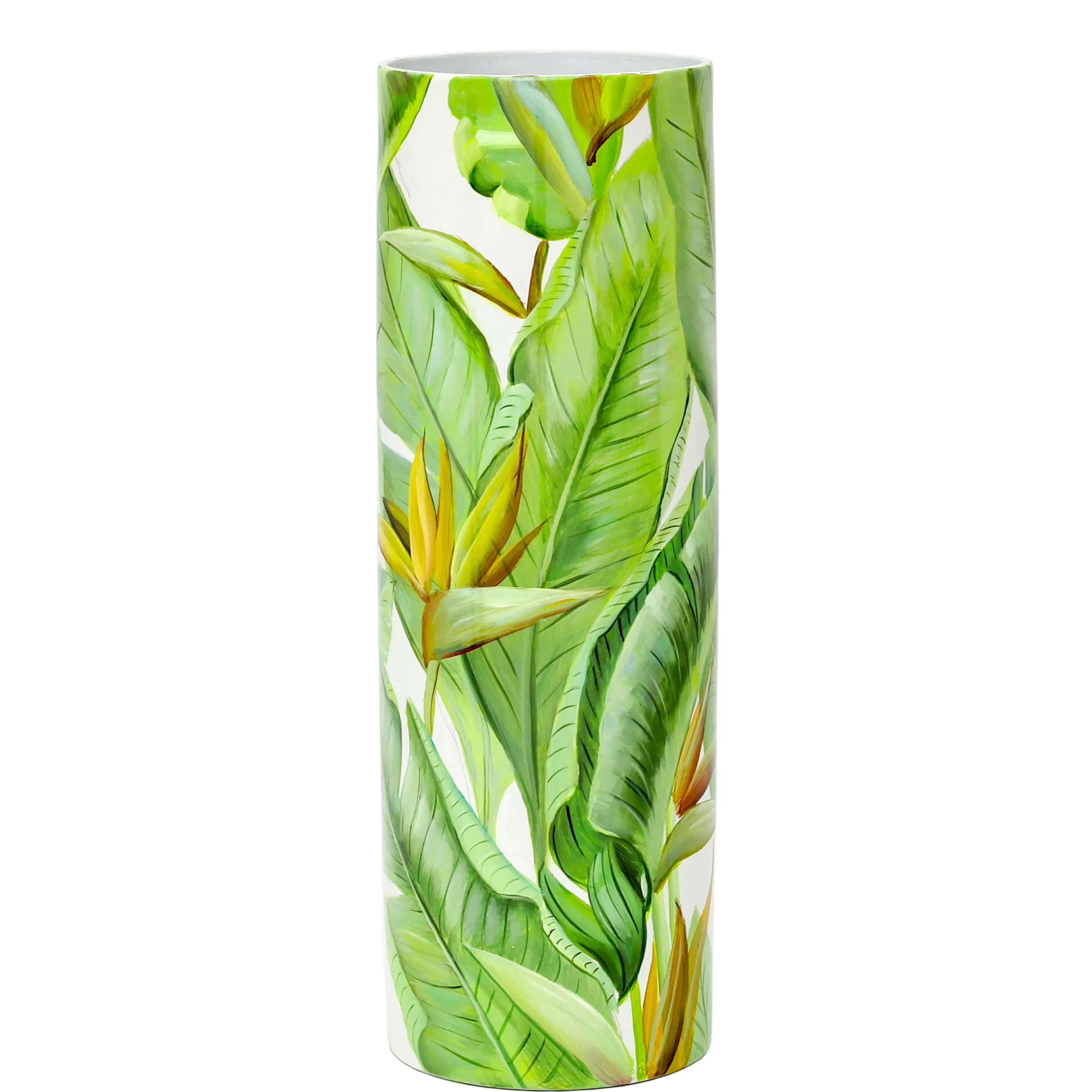 Fashion Bird of Paradise Vase 23" Medium Painters Collection Vases | Decorative Vases