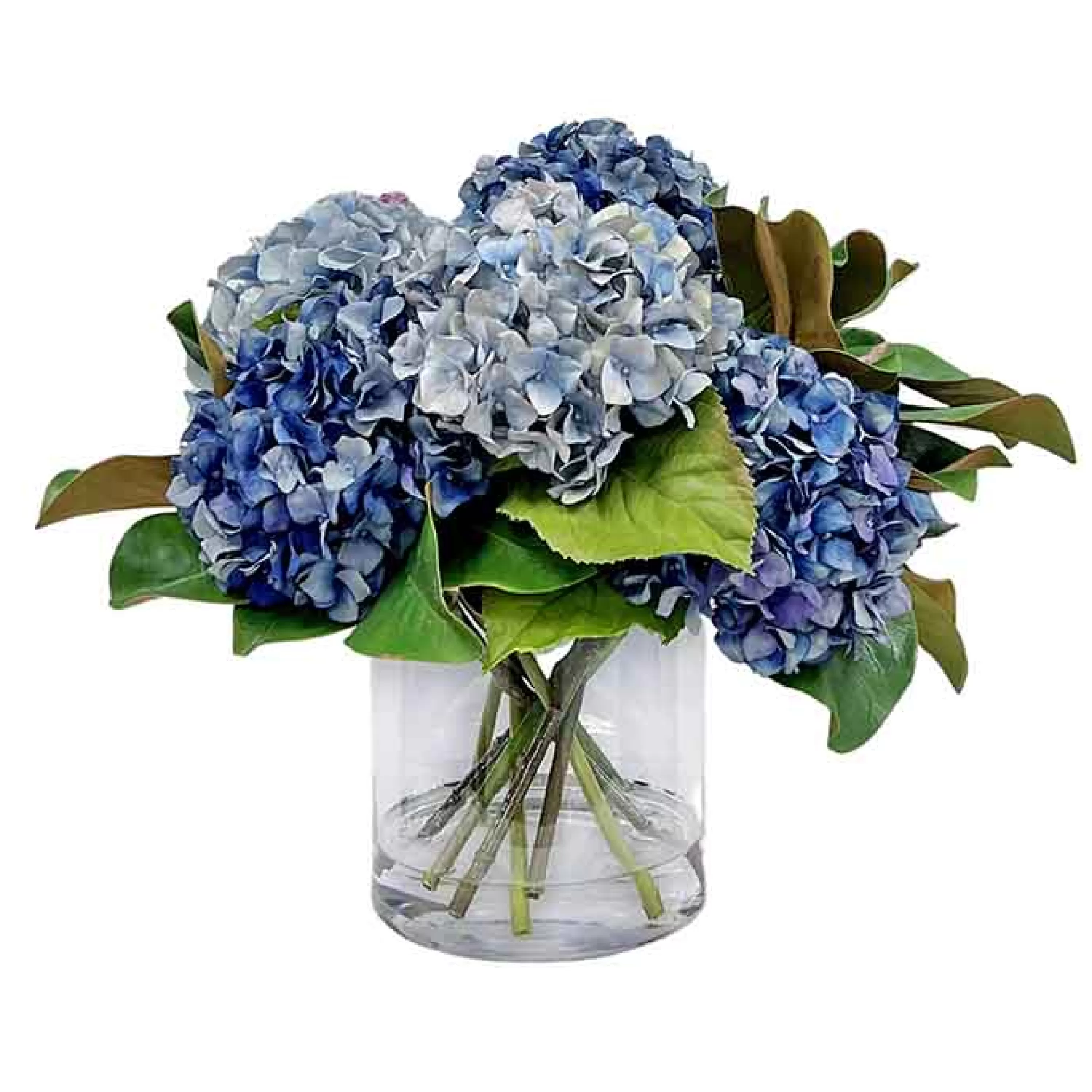 Online Blue Hydrangea in Glass 17" Tabletop | Highland Park