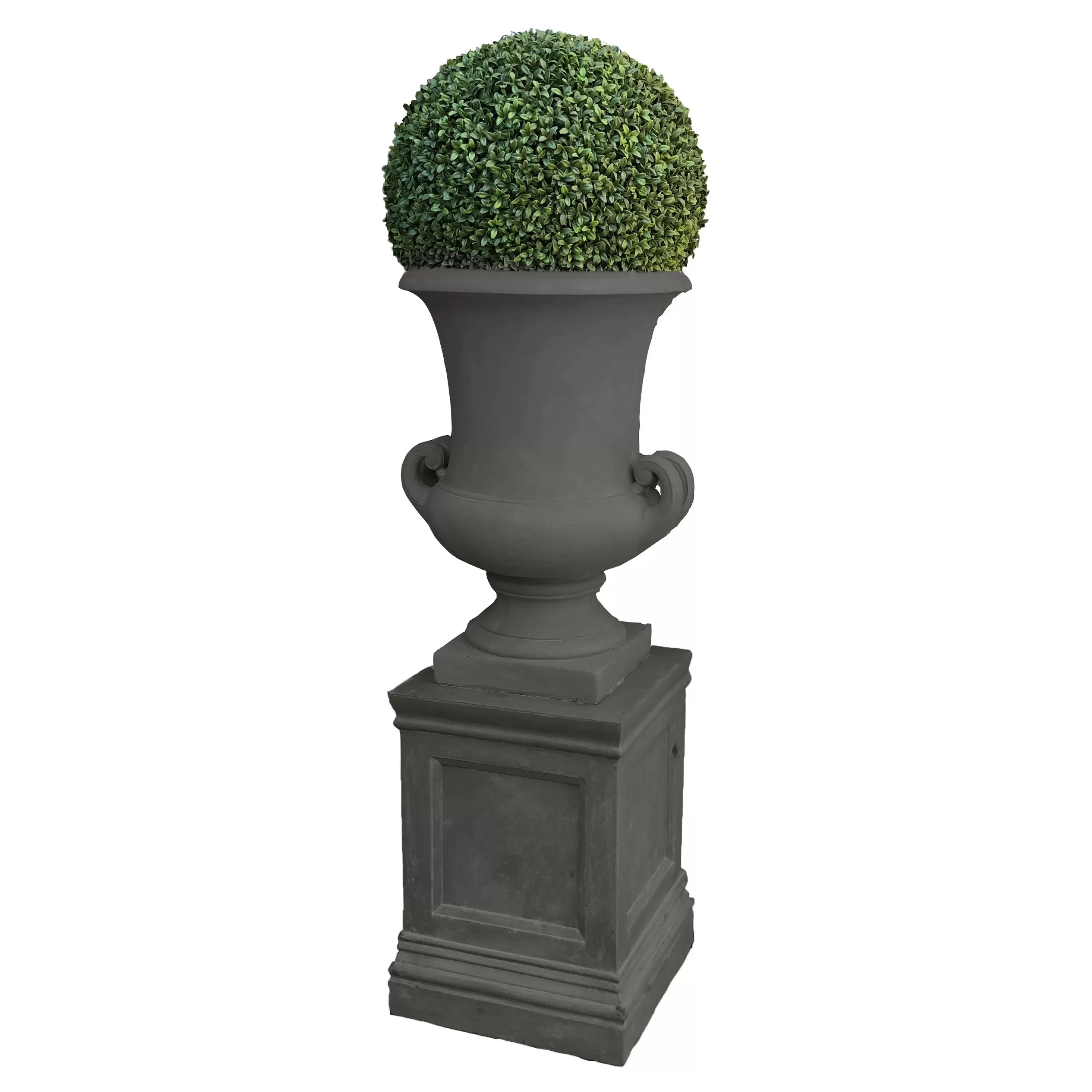 Clearance Boxwood Ball in Handle Urn 59" Indoor & Outdoor Boxwoods | Outdoor Patio