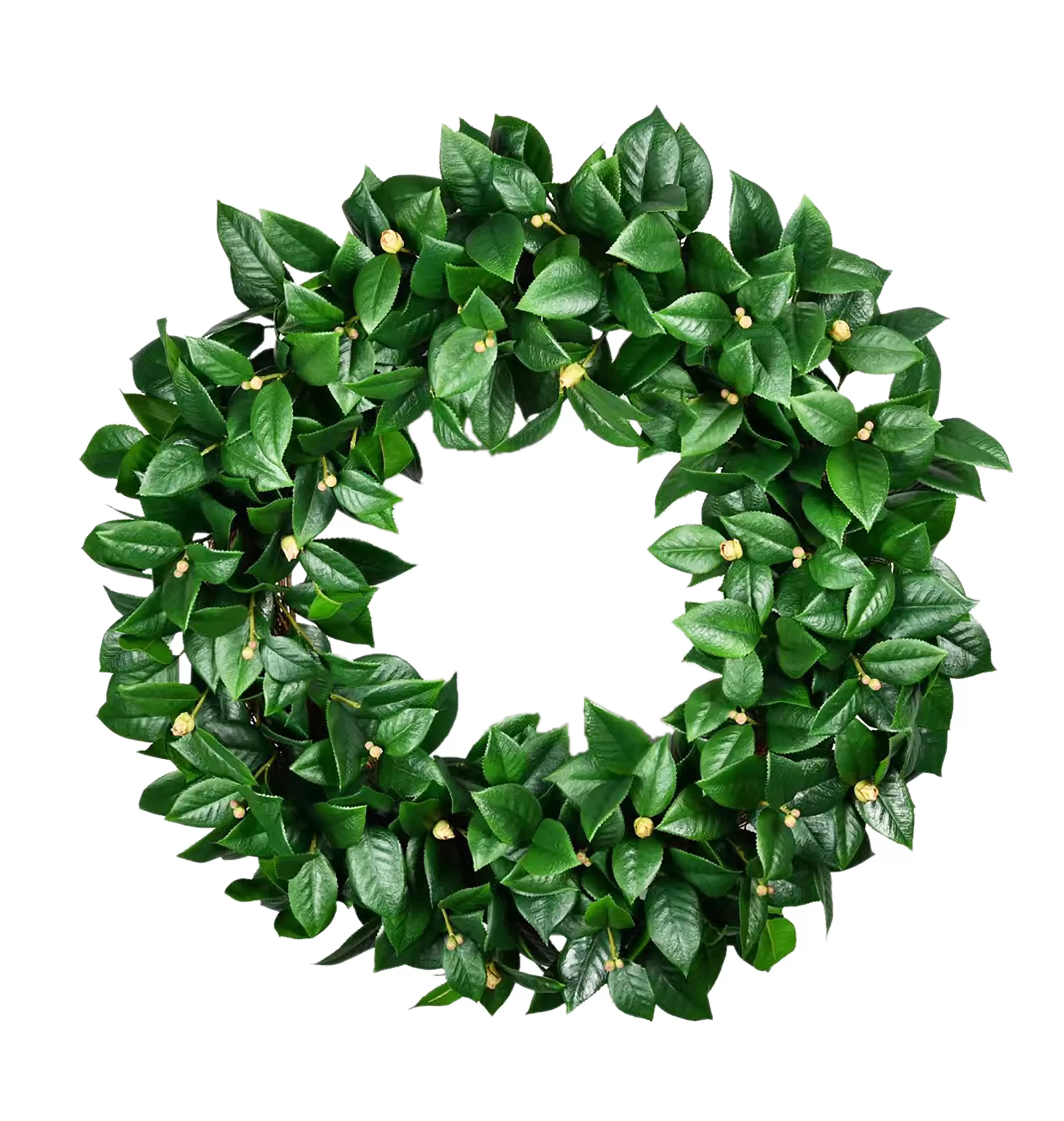 Cheap Camellia Leaves Wreath 34" Wreaths & Garlands | Wreaths & Garlands