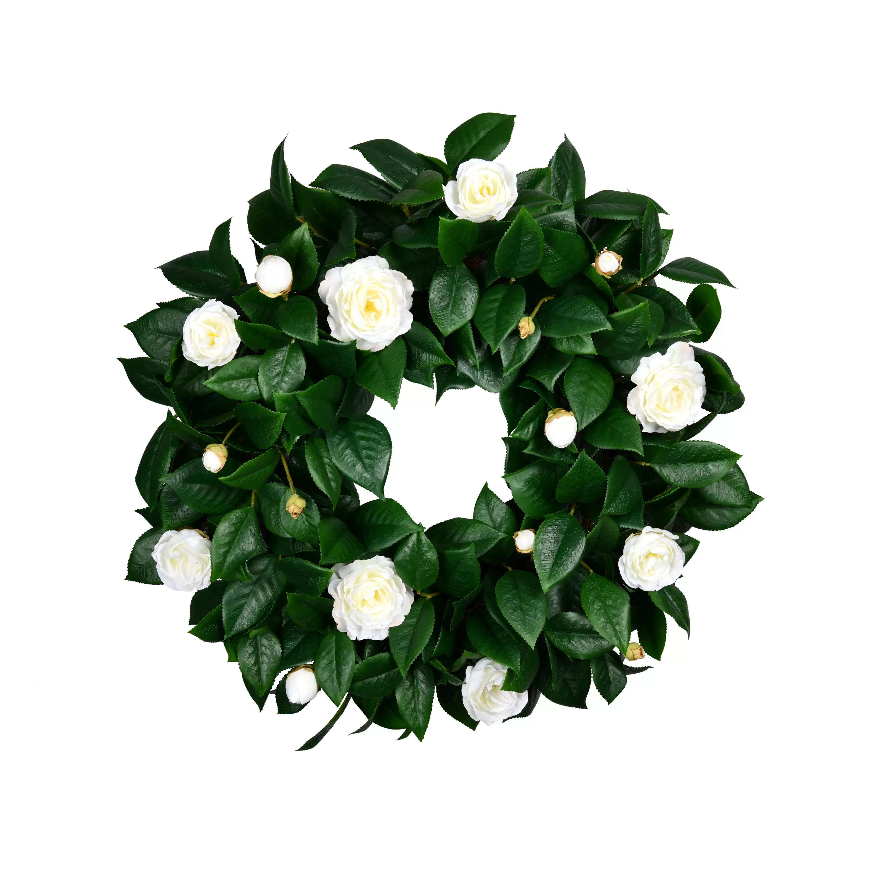 Outlet Camellia Leaves Wreath 26" Wreaths & Garlands | Wreaths & Garlands