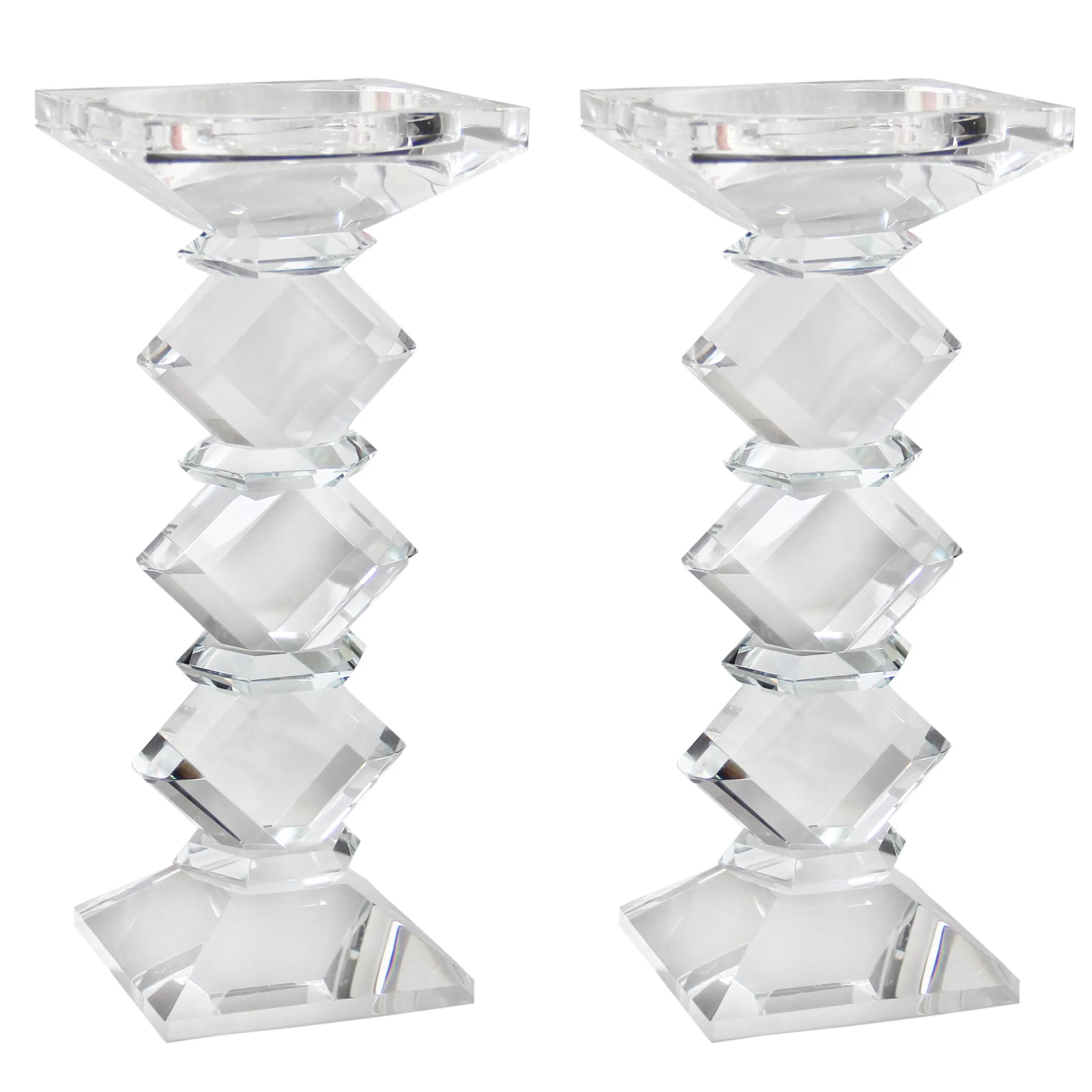 Sale Crystal Candleholder 8" (Set of 2) Tabletop Accessories | Tabletop