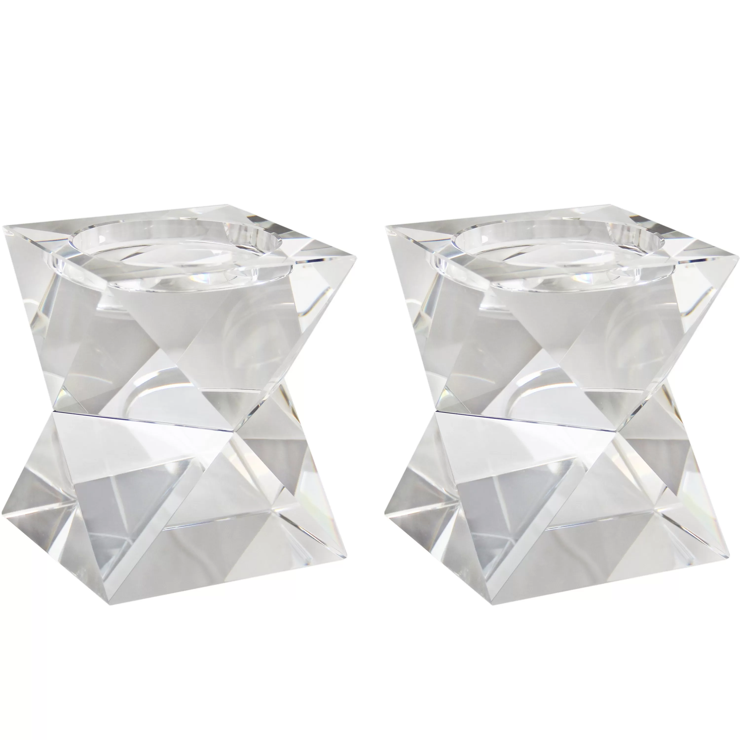 Online Crystal Candleholders 5" (Set of 2) Tabletop Accessories | Tabletop