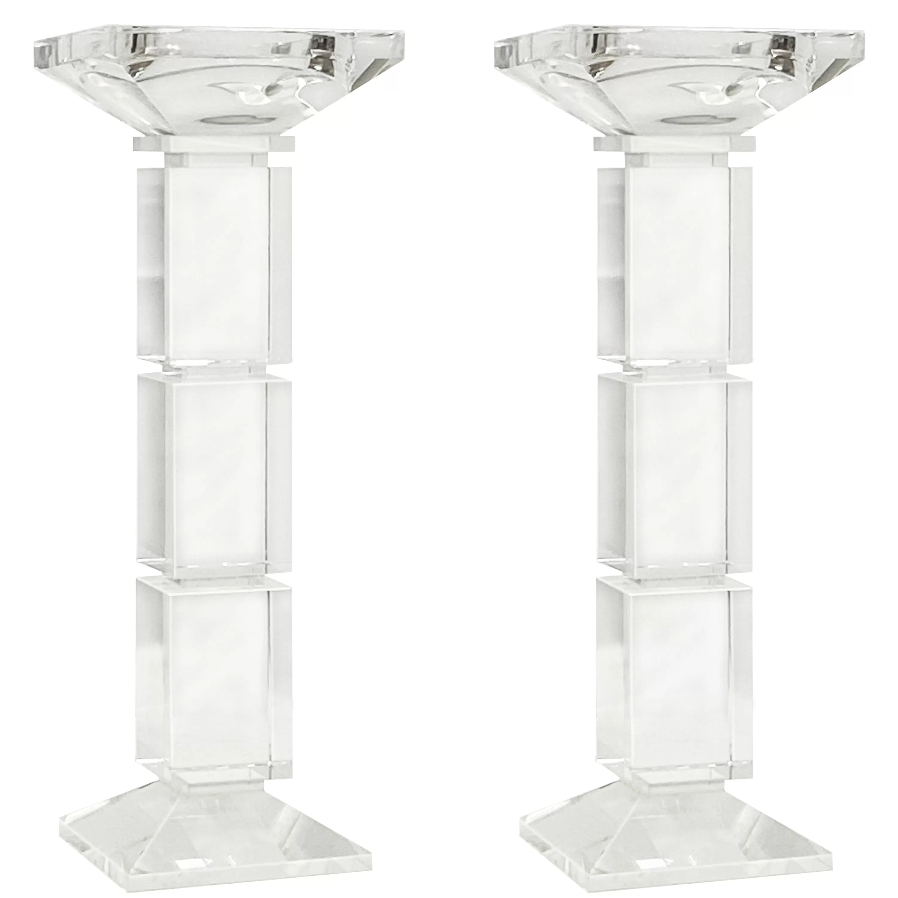 Store Crystal Modern Candleholders 10" (Set of 2) Tabletop Accessories | Tabletop