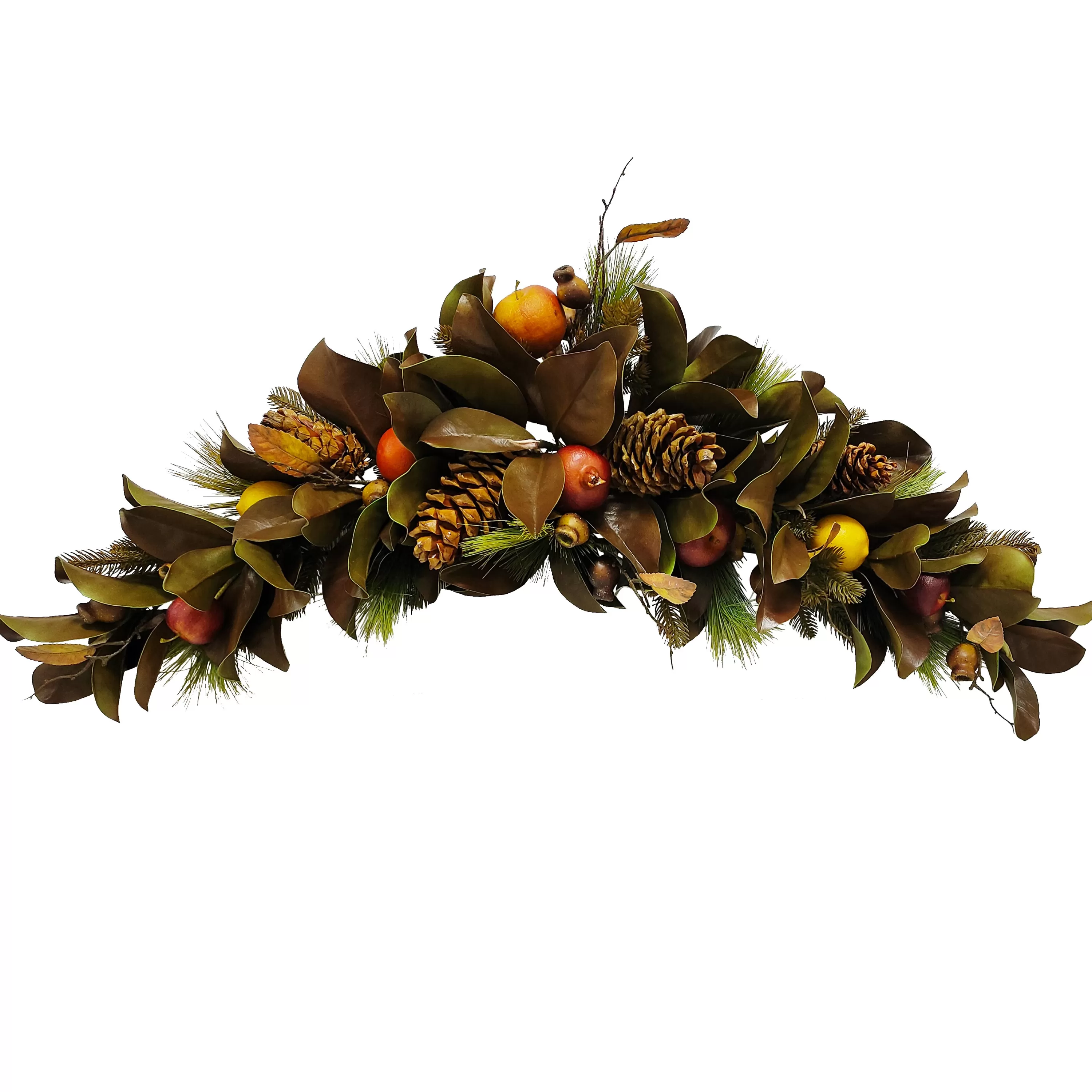 Shop Dry Magnolia Leaf and Fruit Swag 45" Wreaths & Garlands | Wreaths & Garlands