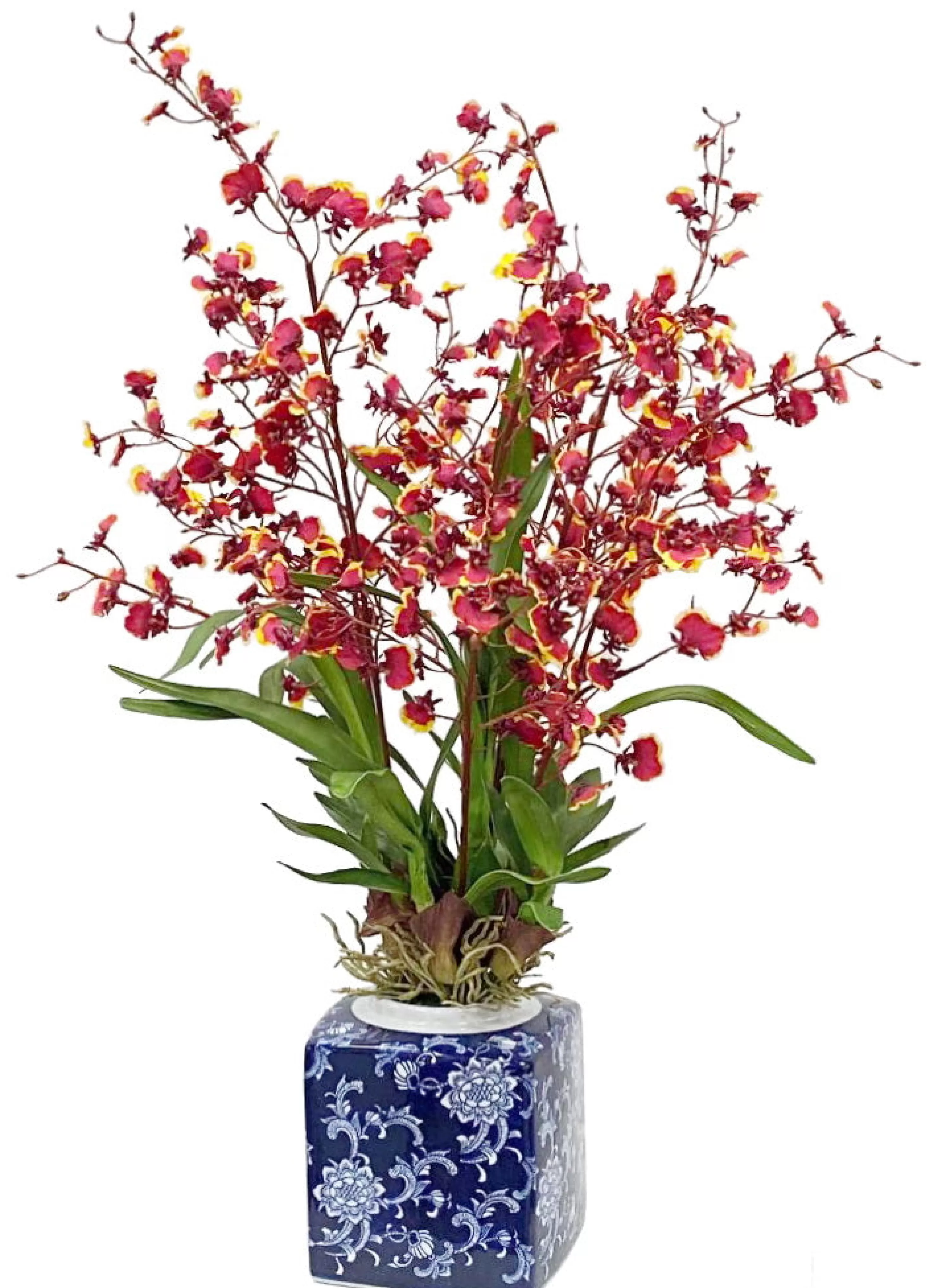 Sale Faux Oncidium Orchid In Pot 31" Luxurious Fall Favorites