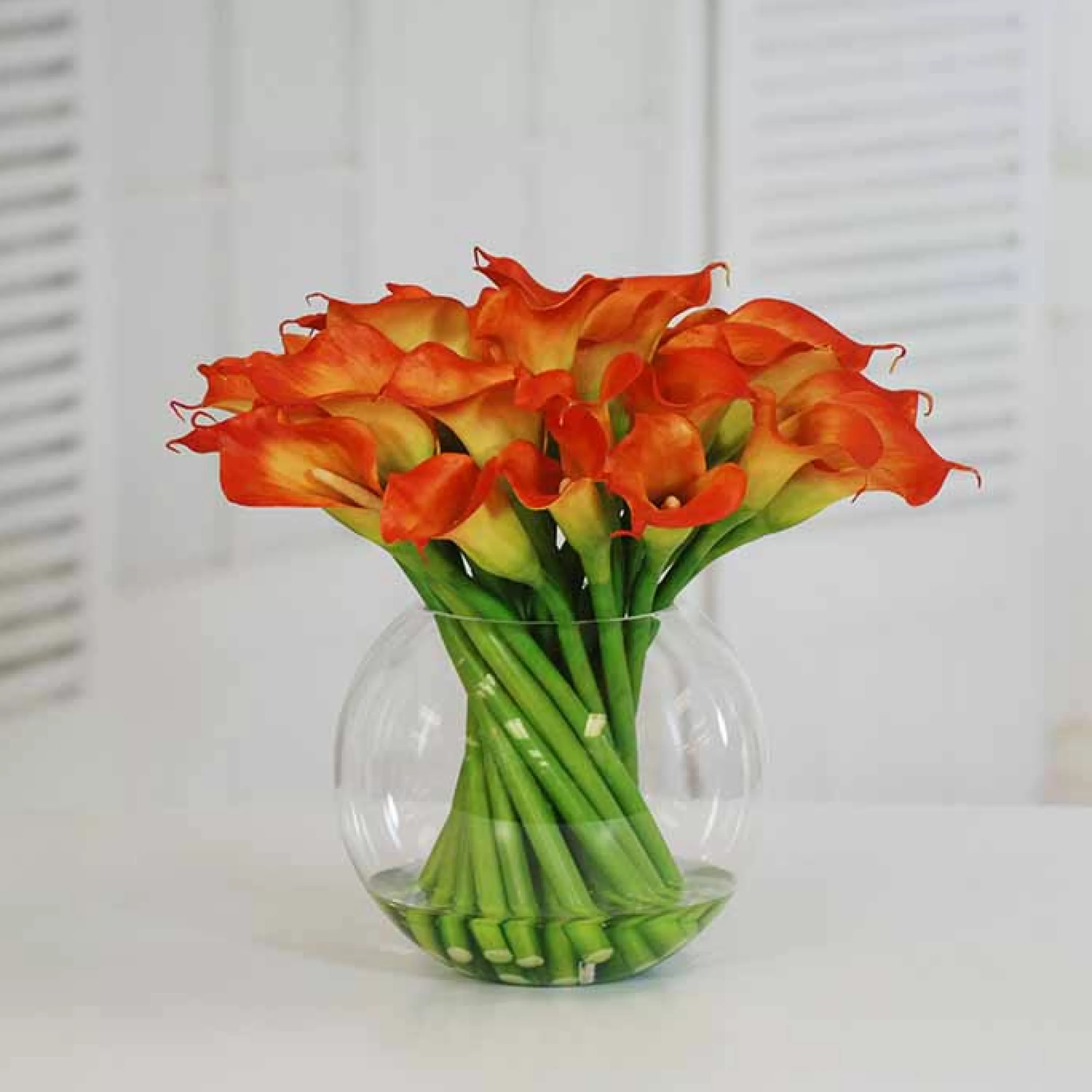 Outlet GLASS CALLA LILY 14.5" Dining Centerpieces | Tabletop