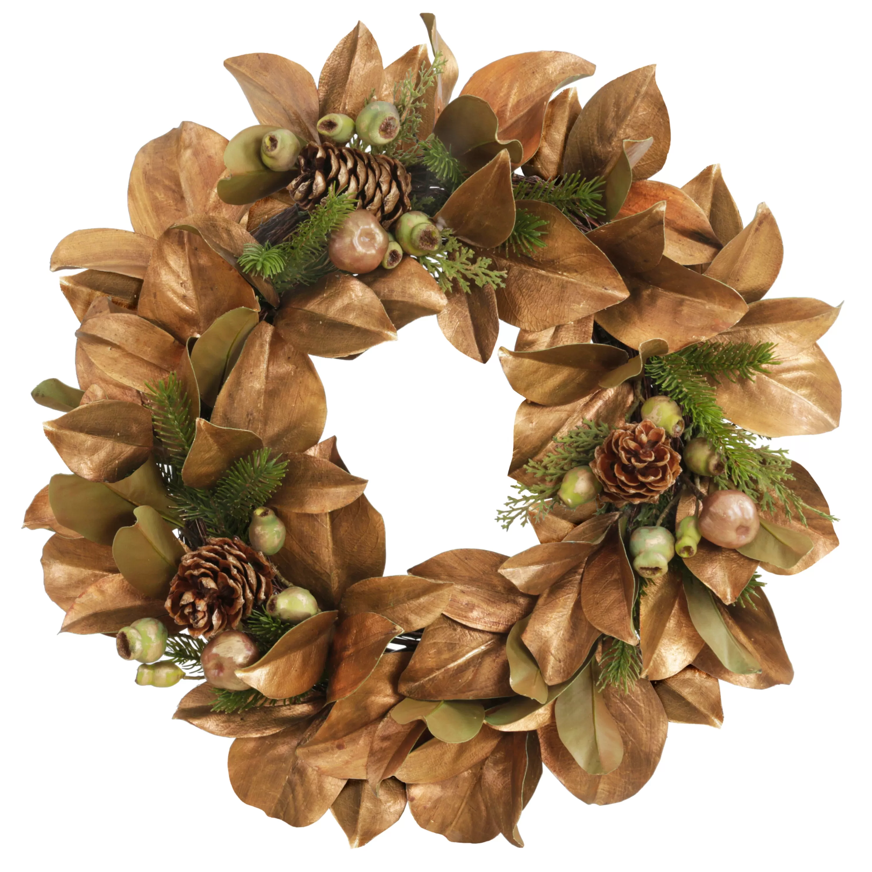 New en Magnolia Leaf Wreath Mix 24" Wreaths & Garlands | Wreaths & Garlands