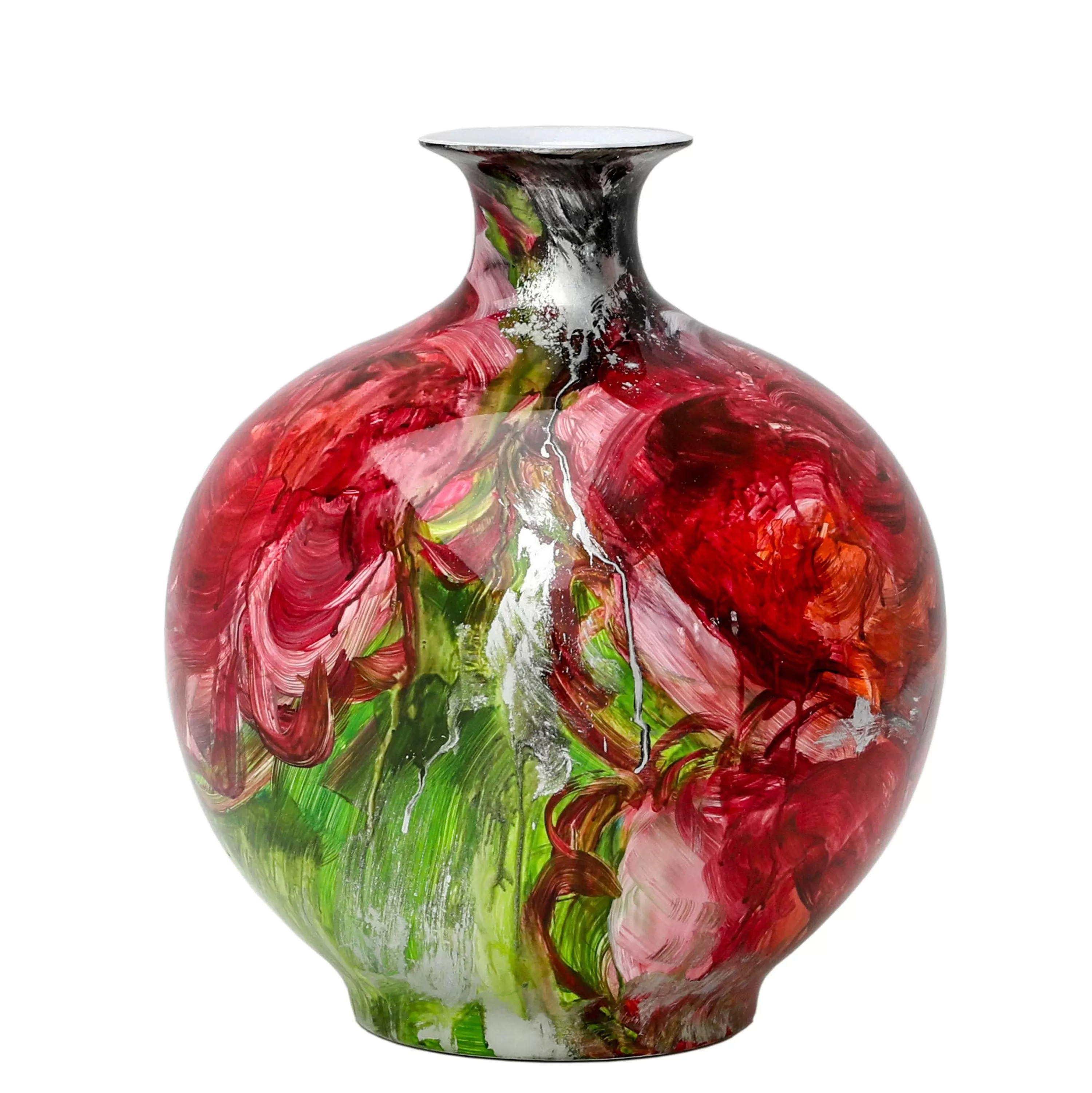 Store Handpainted Abstract 17" Painters Collection Vases | Decorative Vases