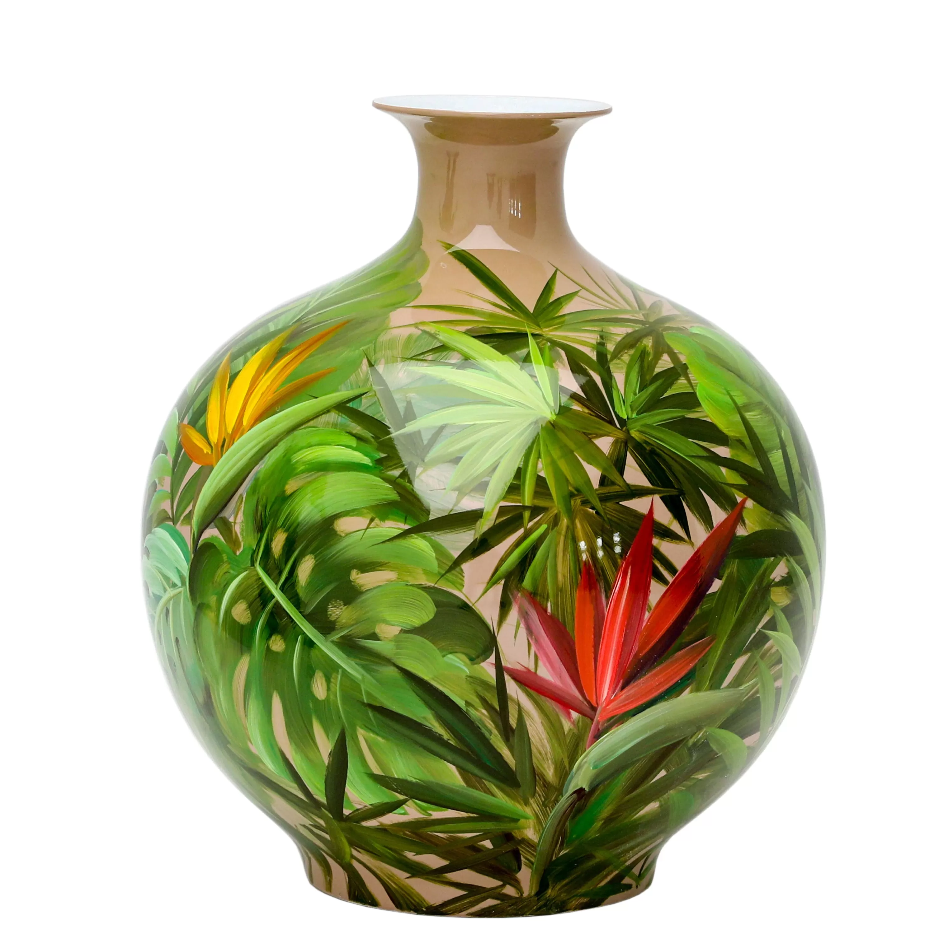 Best Sale Handpainted Tropical 17" Painters Collection Vases | Decorative Vases