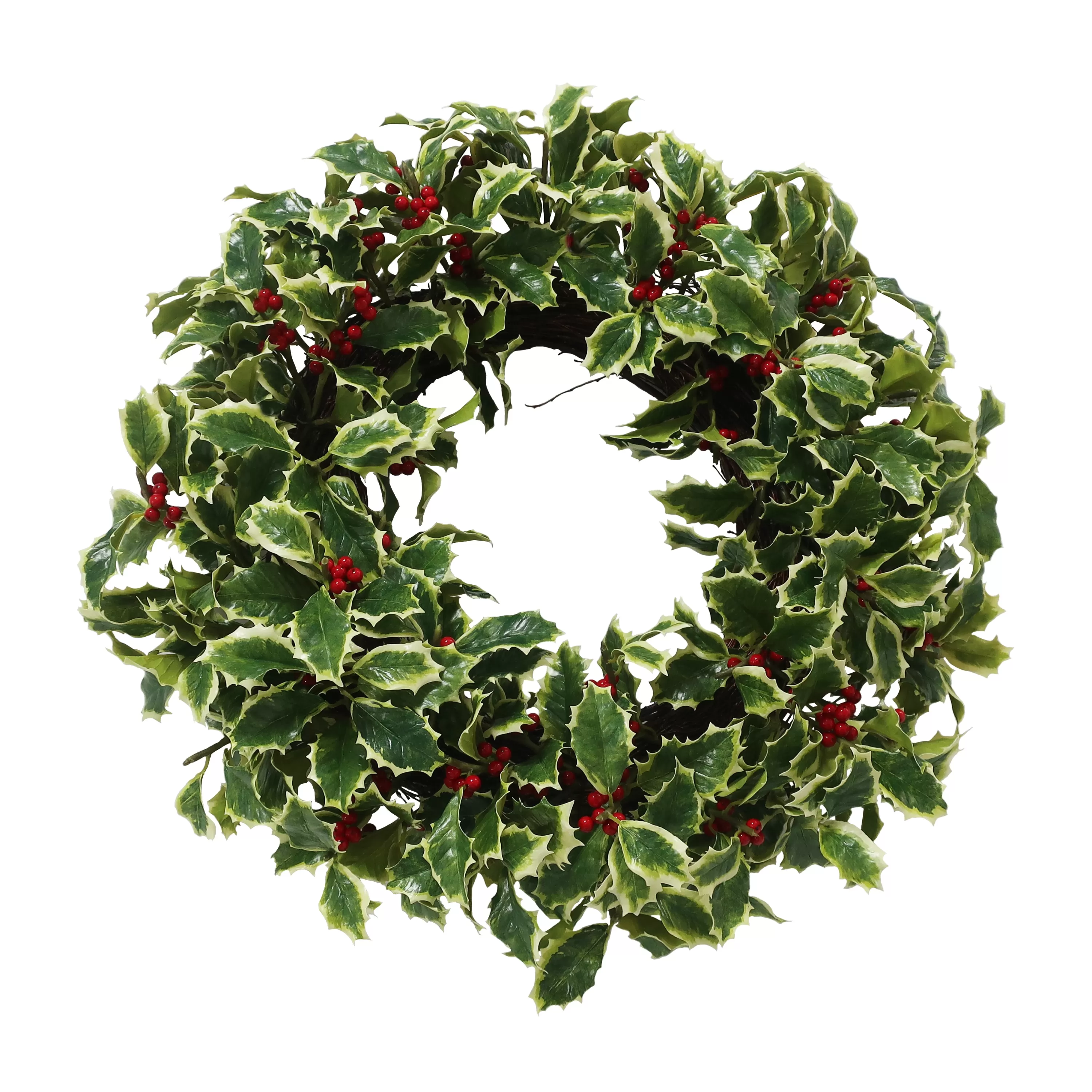 Store Holly Branch Wreath 24" Wreaths & Garlands | Wreaths & Garlands