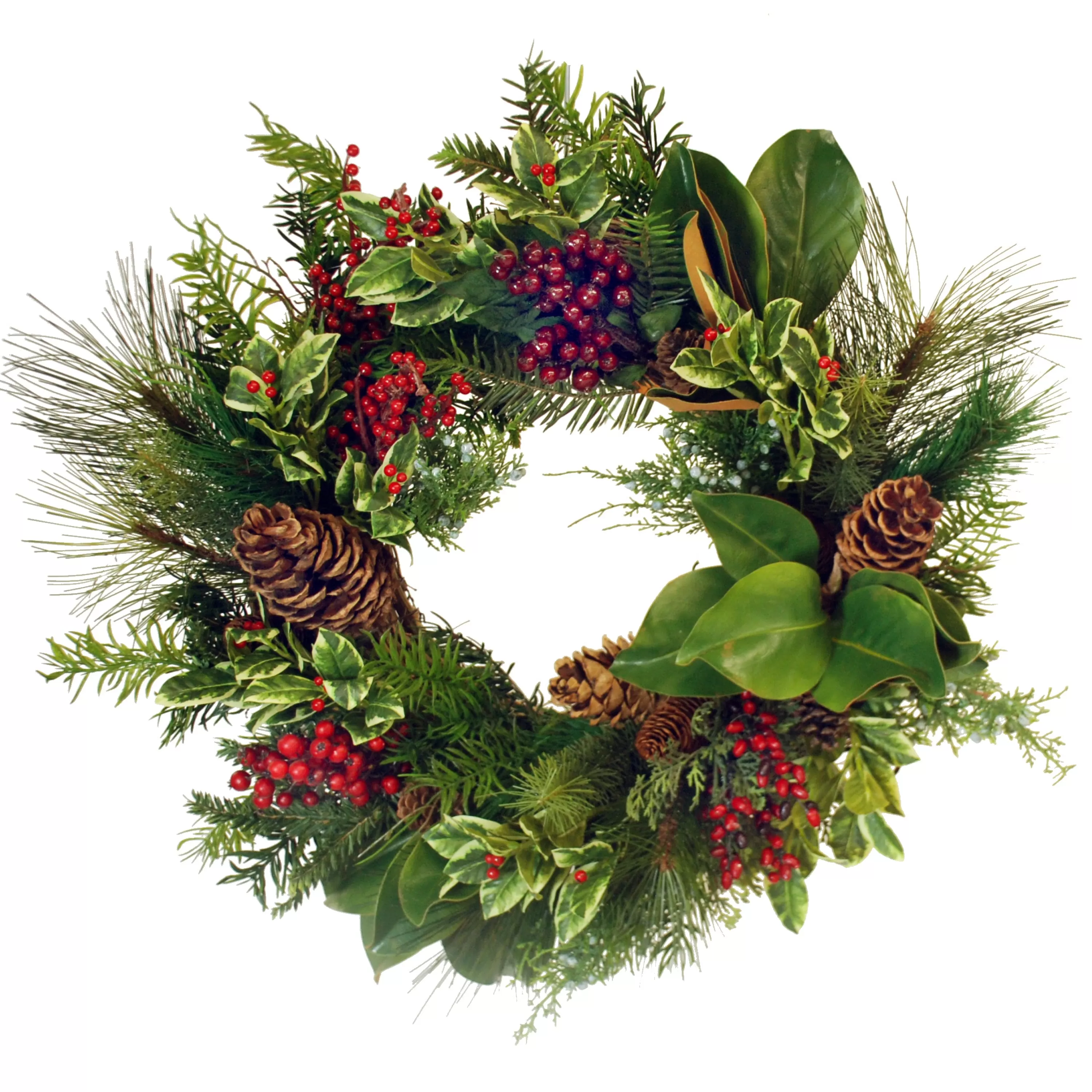 Hot Holly Mix Pine Wreath 26" Wreaths & Garlands | Wreaths & Garlands