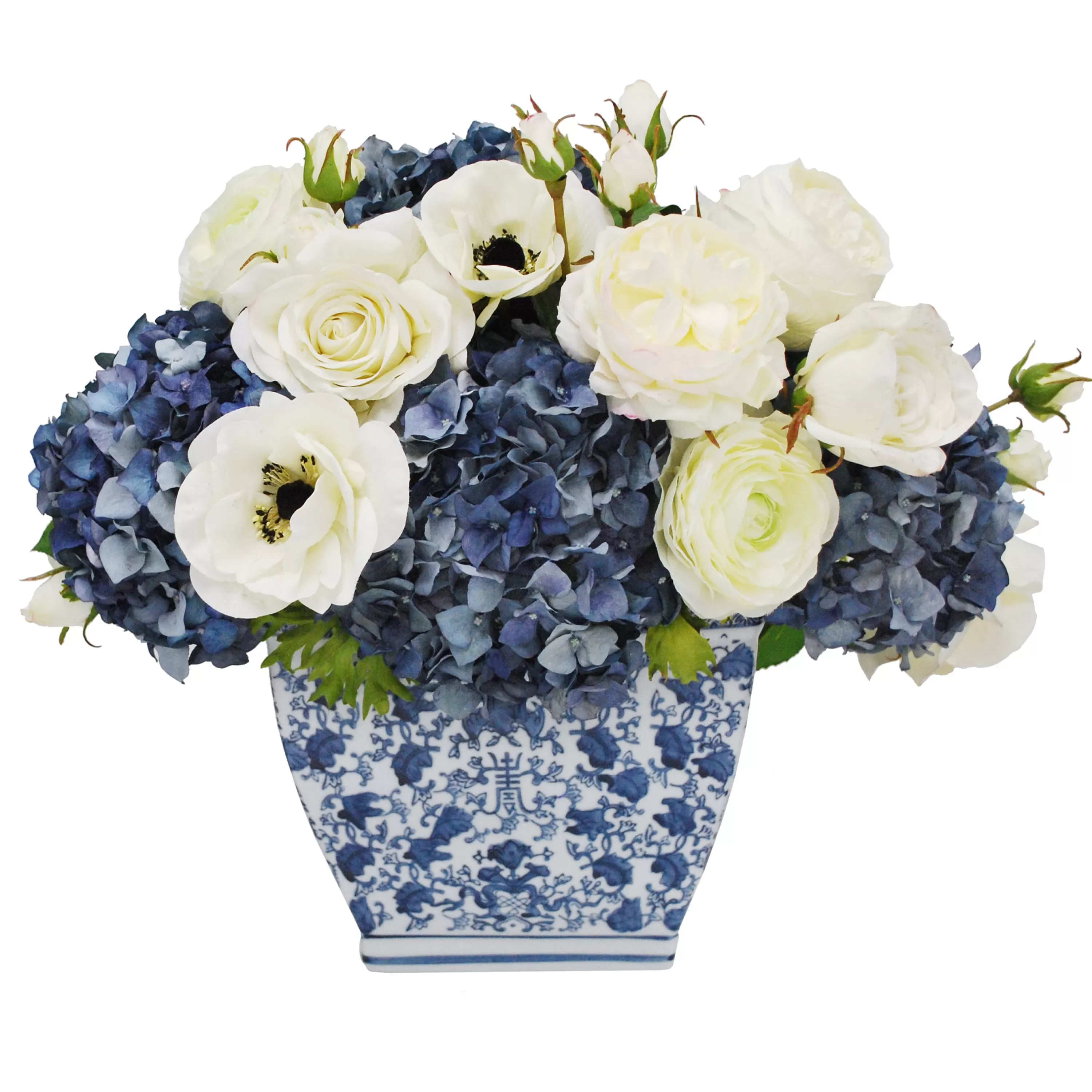 Sale Hydrangea Rose in Cache Pot 22" Tabletop