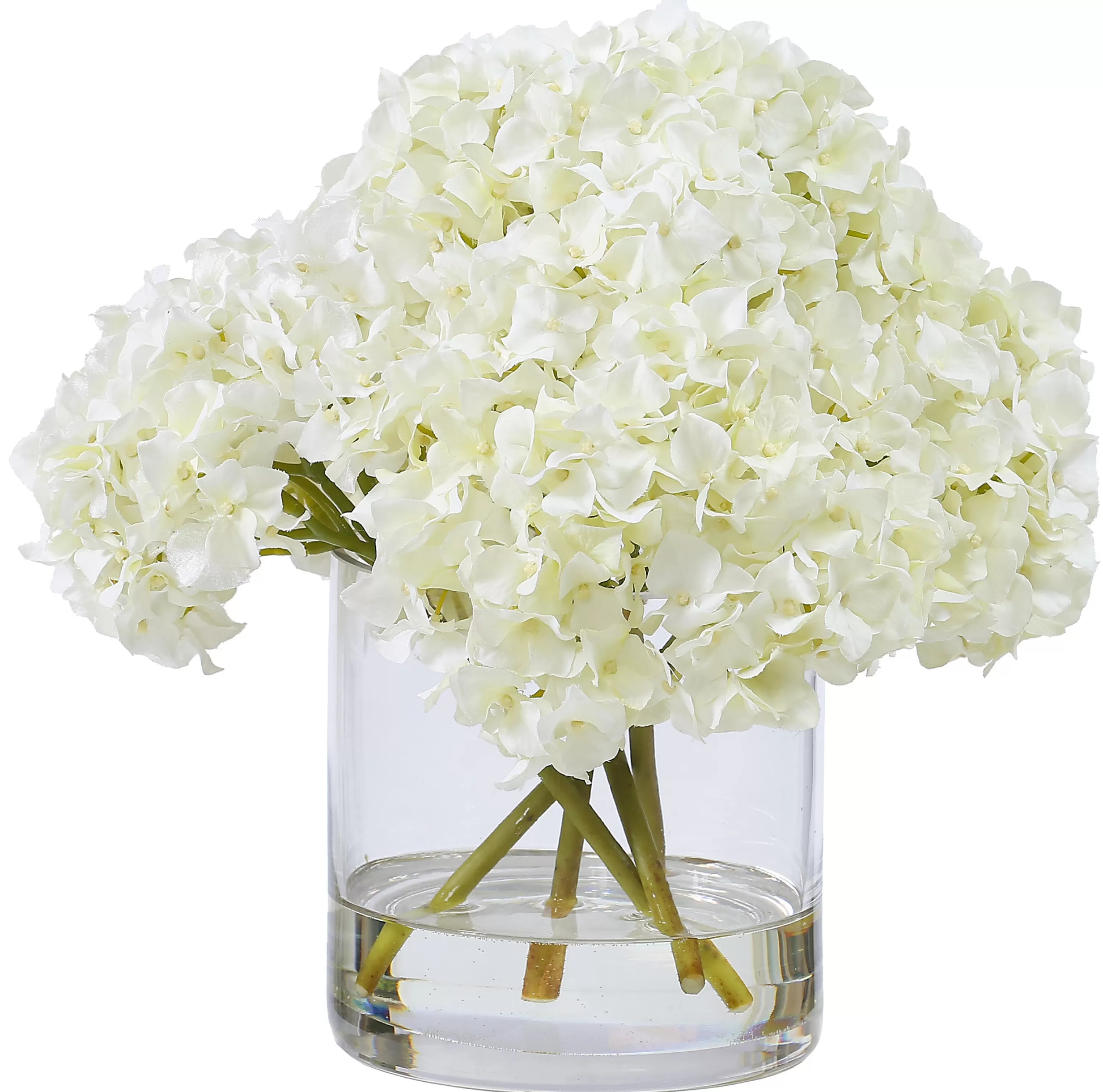 Flash Sale HYDRANGEAS IN GLASS 12" (WHI007-WH) Vanity