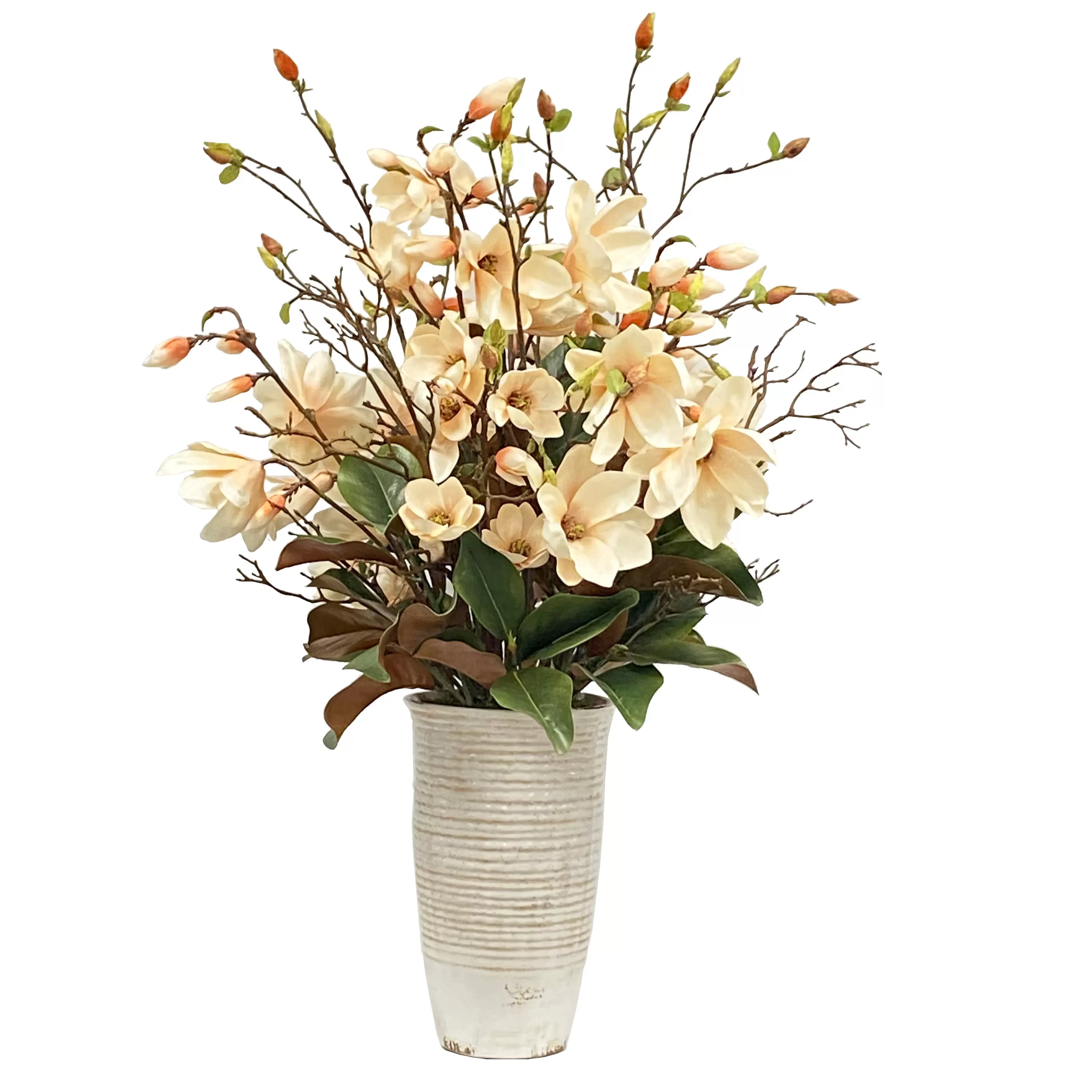 Fashion MAGNOLIA IN RIBBED PLANTER 45" Rutherford