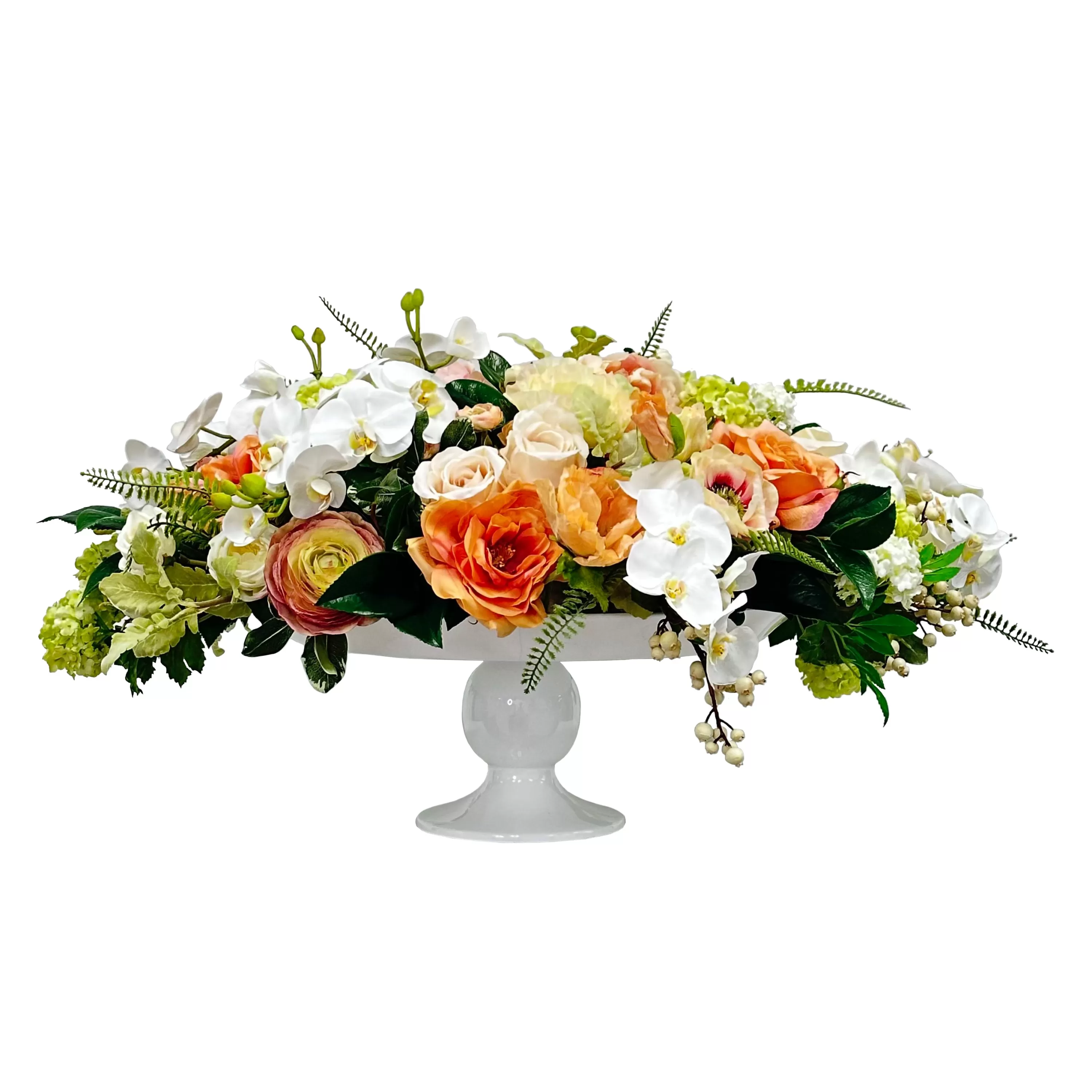 Outlet Mix Floral in Compotier 20"H Real Touch Floral Arrangements | Architectural Icons