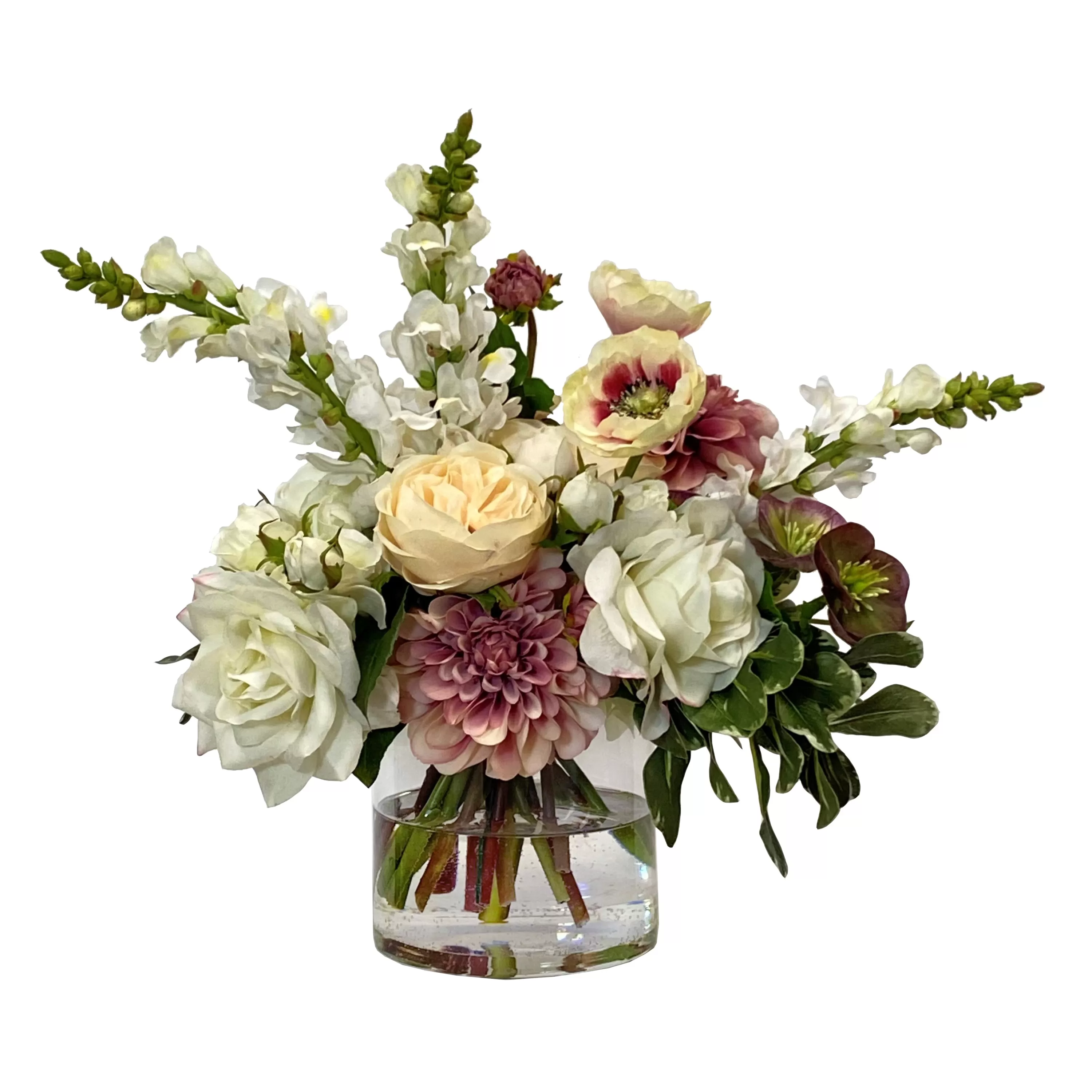 Cheap Mix Floral in Cylinder 16" Real Touch Floral Arrangements | Tabletop