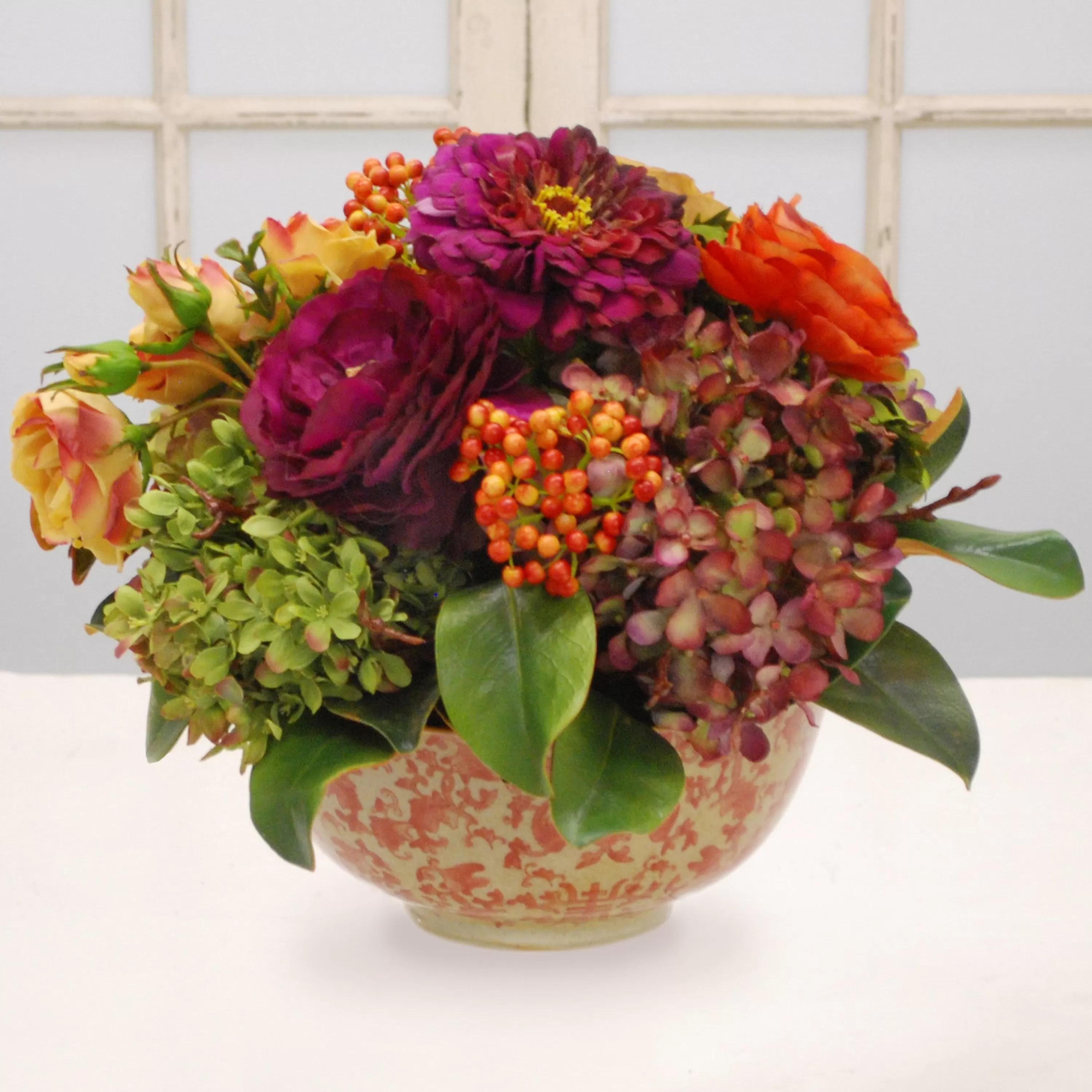 Online MIX FLORAL IN LONGLIFE BOWL (WHD023-MI) Dining Centerpieces | Tabletop