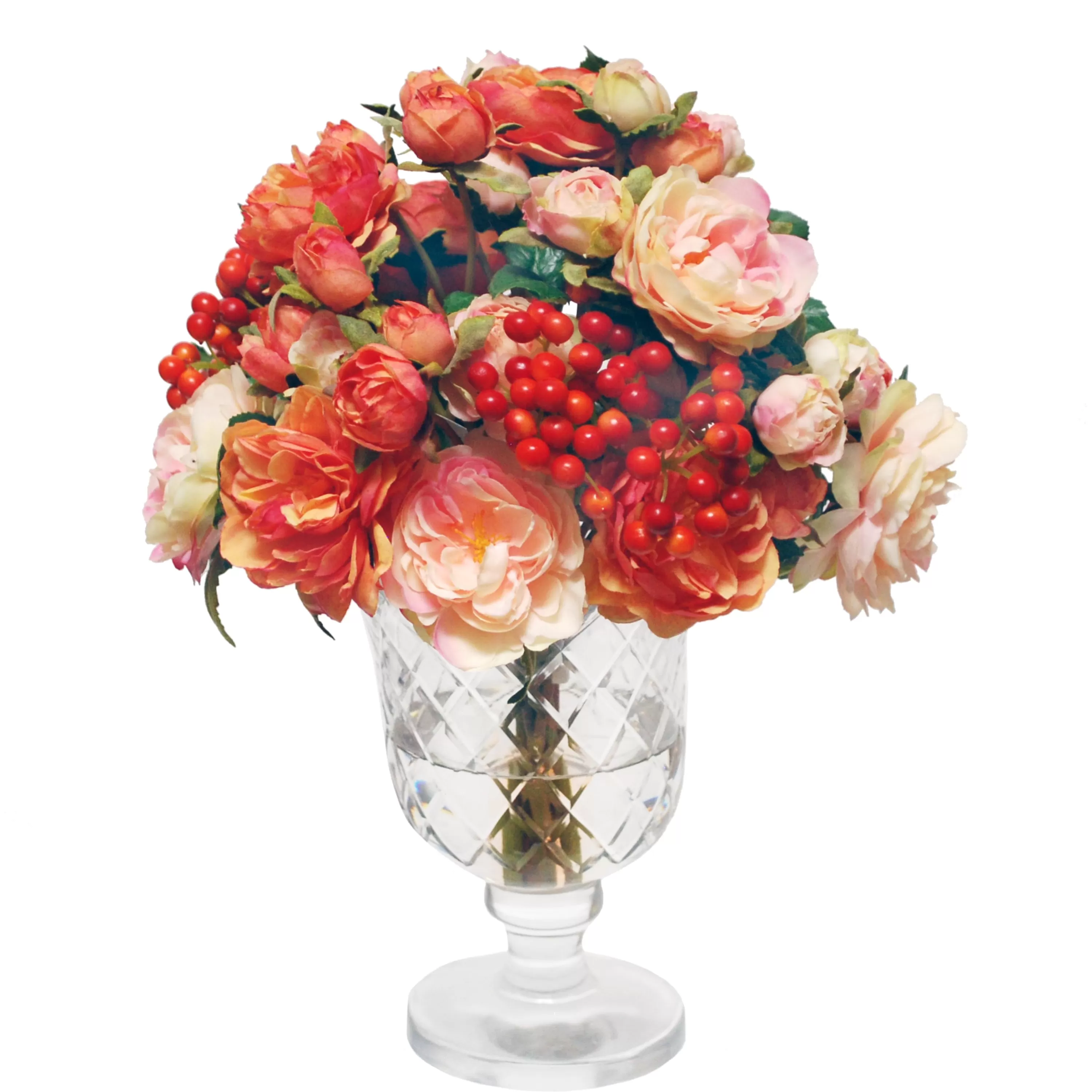 Discount MIX ROSE IN CANDLE HOLDER (WHD152-OR) Vanity | Luxurious Fall Favorites