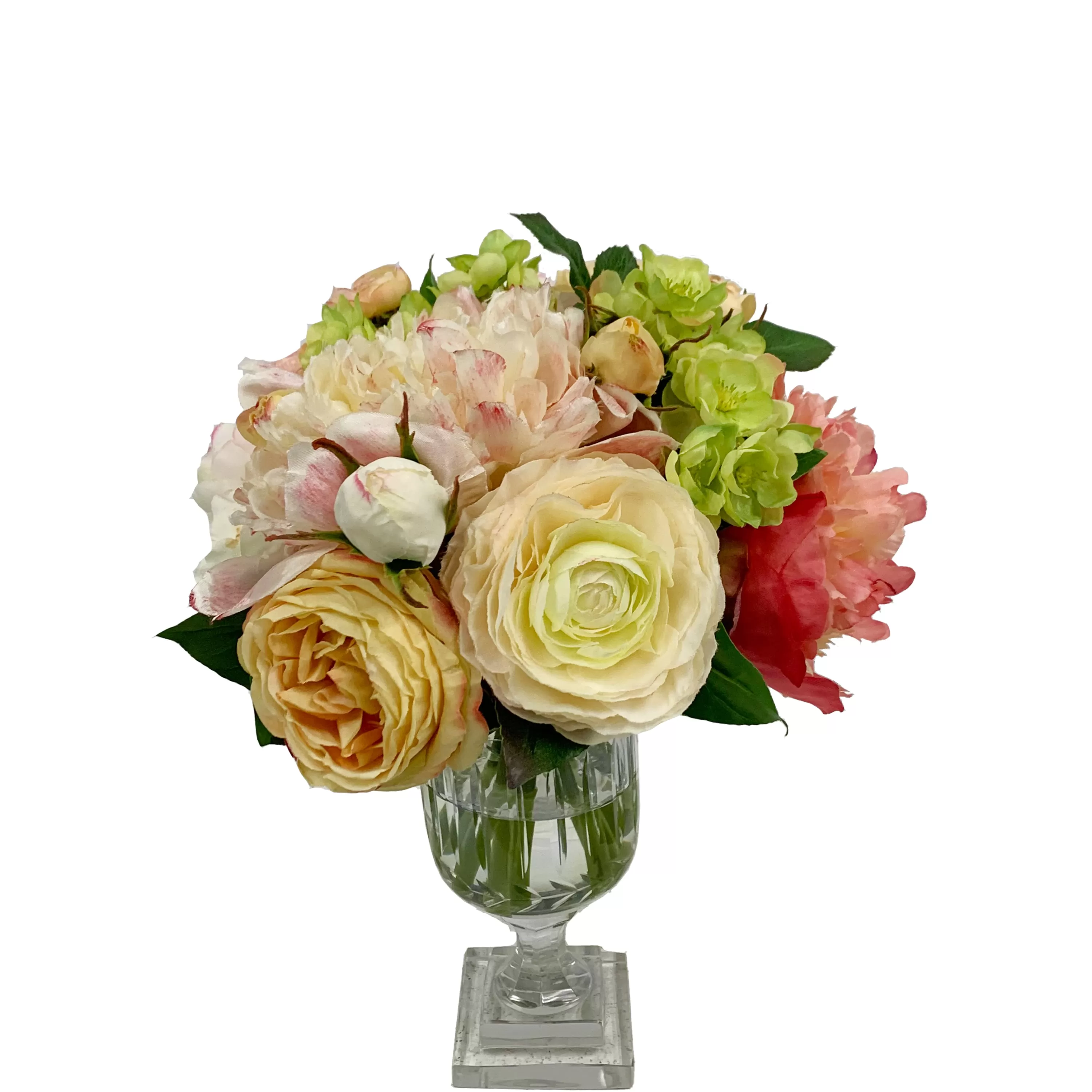 Fashion Mixed Peony and Rose in Urn 14" Highland Park