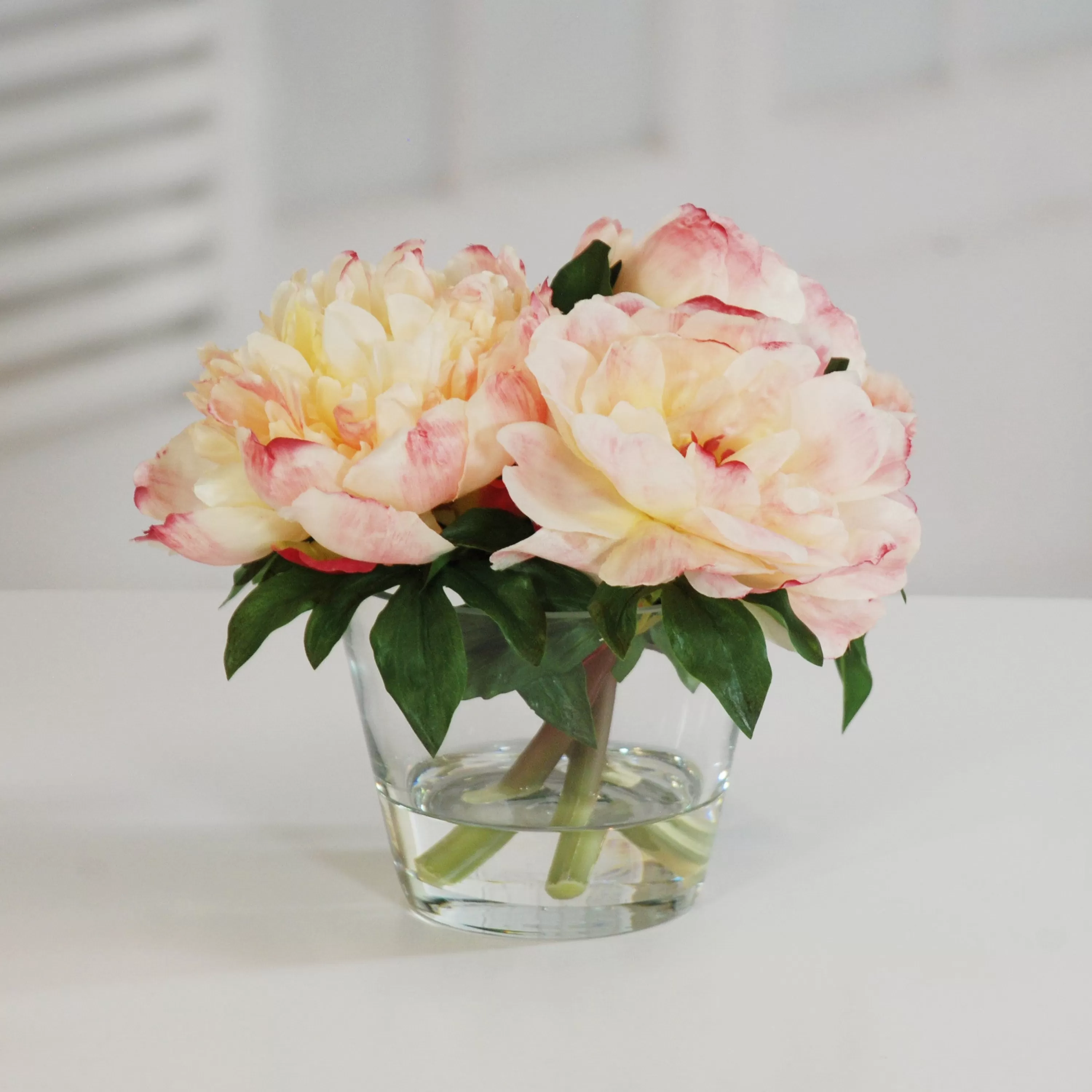 Fashion PEONIES IN GLASS 10" (WHI015-PC) Vanity