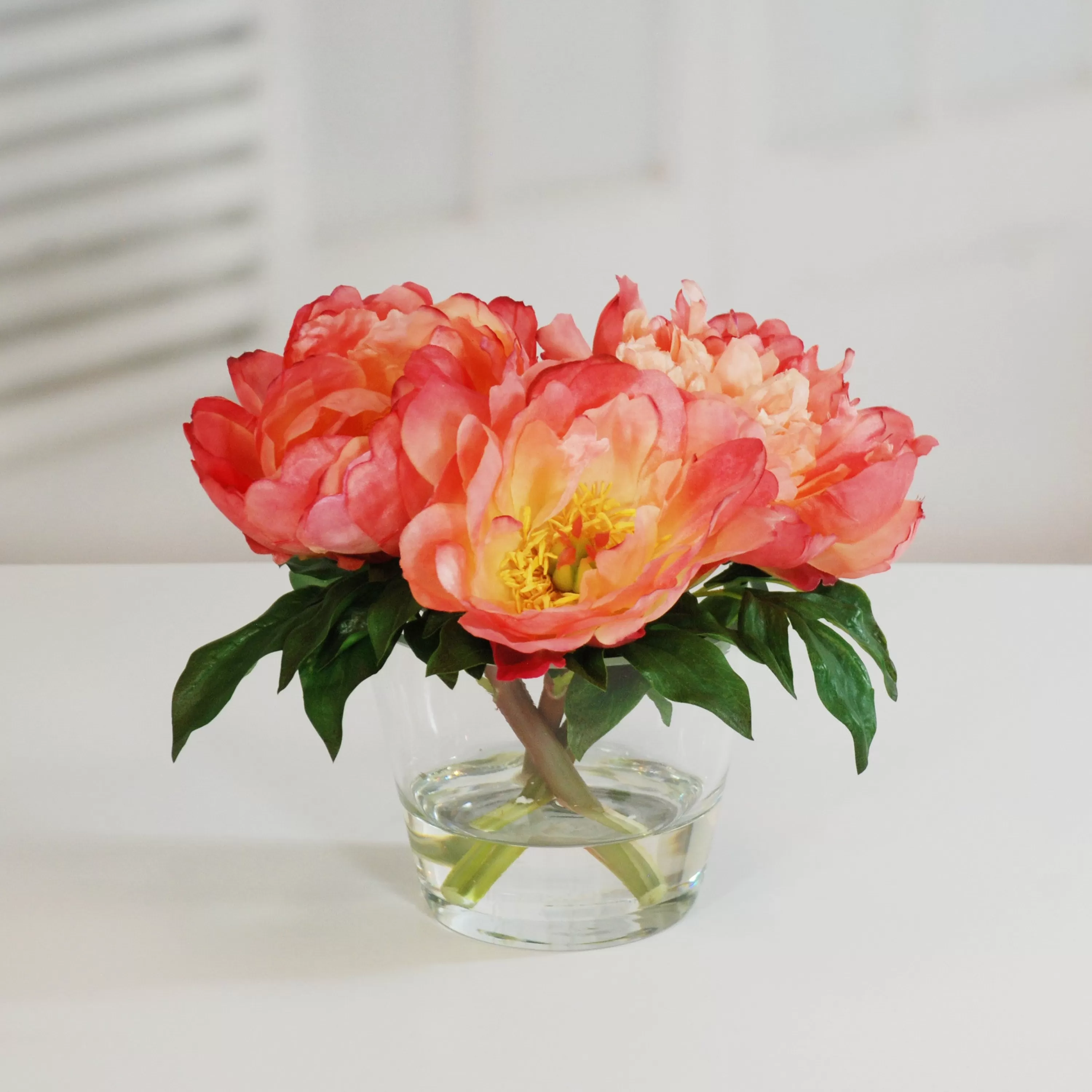 Best Sale PEONIES IN GLASS 10" (WHI015-SM) Vanity