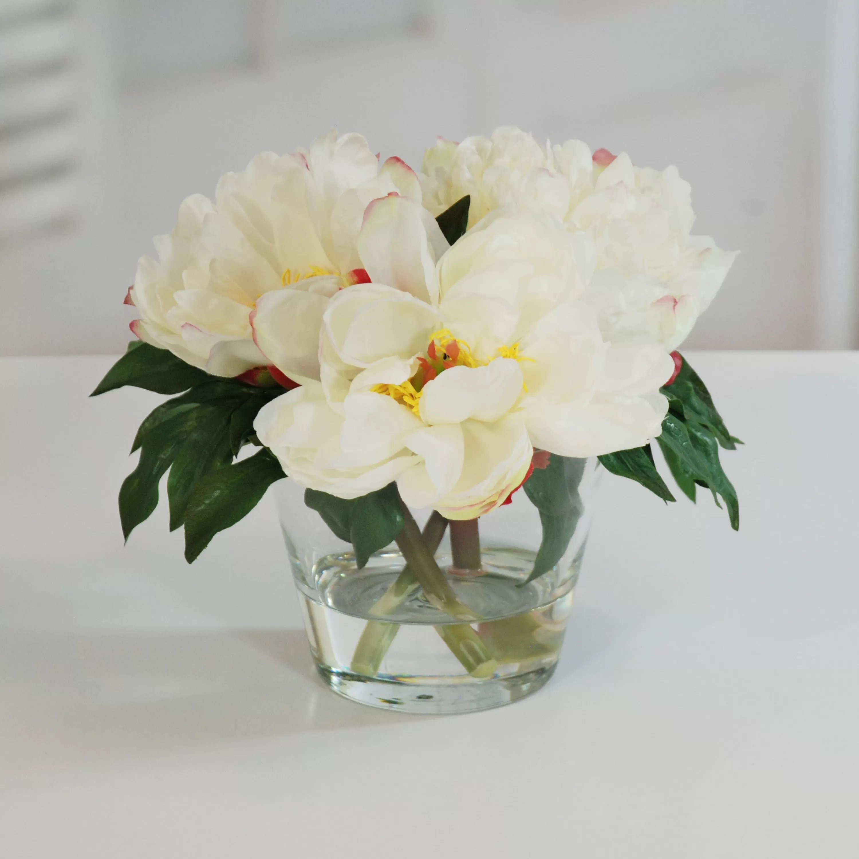 Sale PEONIES IN GLASS 10" (WHI015-WH) Vanity