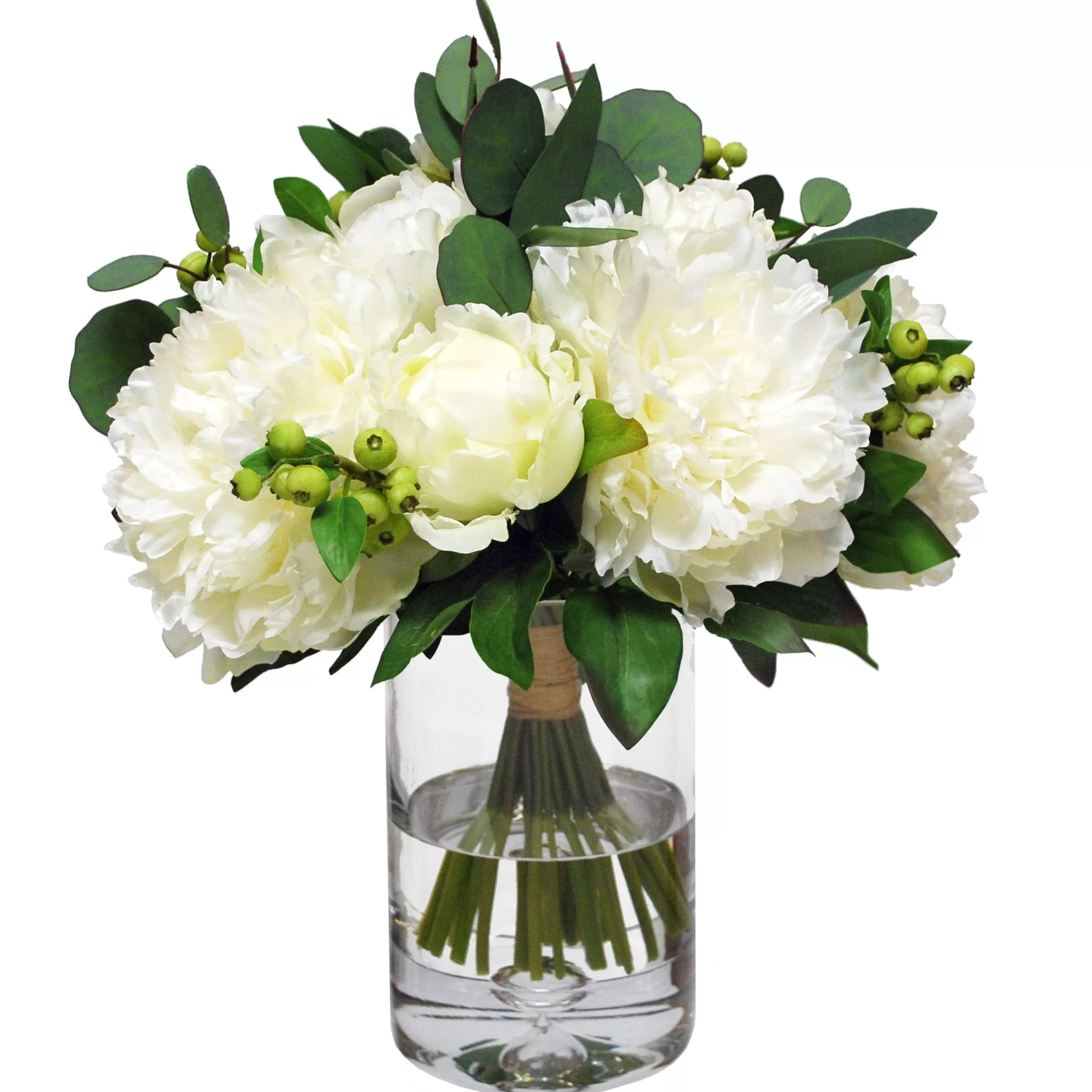 Store Peony Bouquet in Vase 16" Manhattan