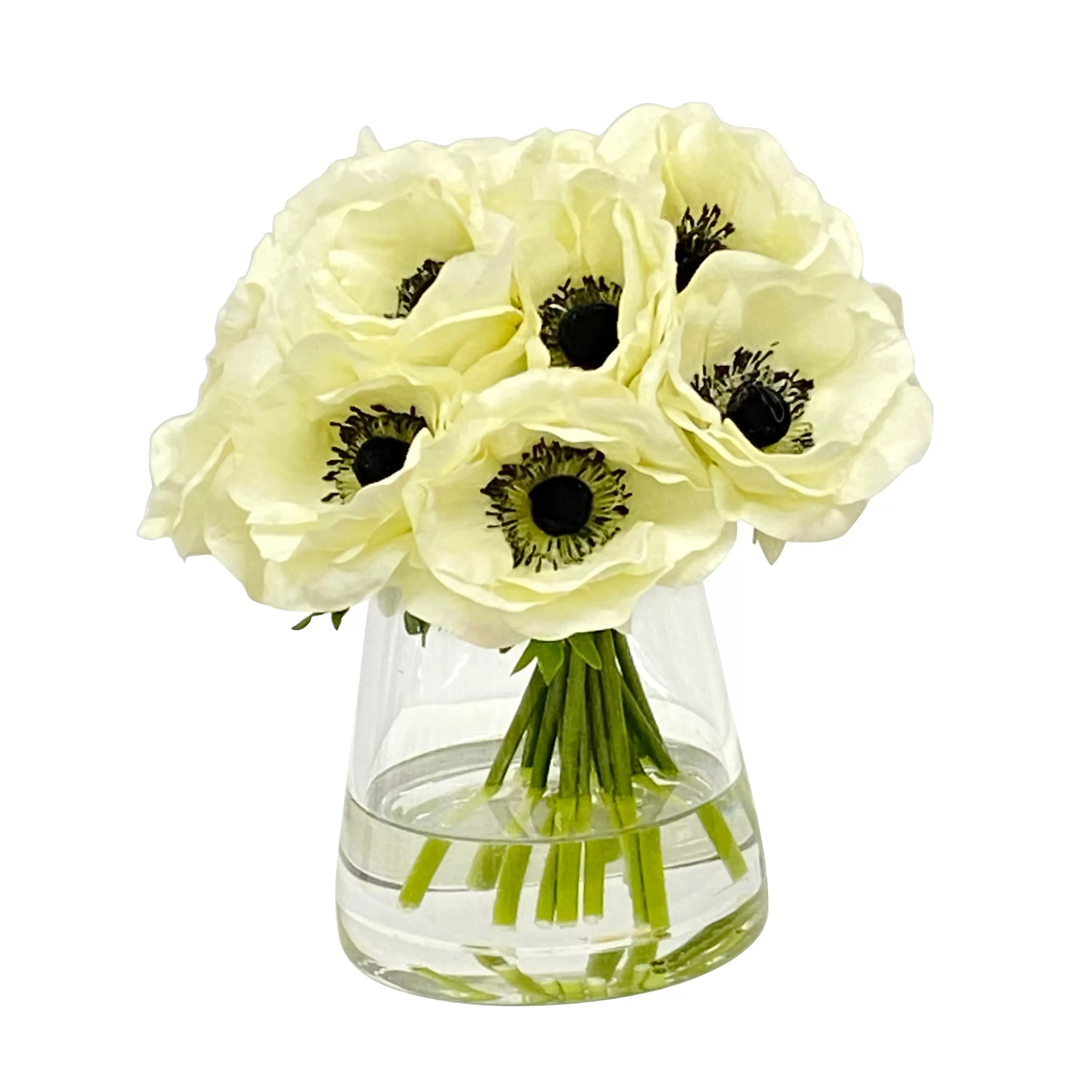 Outlet Poppy Bouquet in Vase 10" Bianco | Manhattan