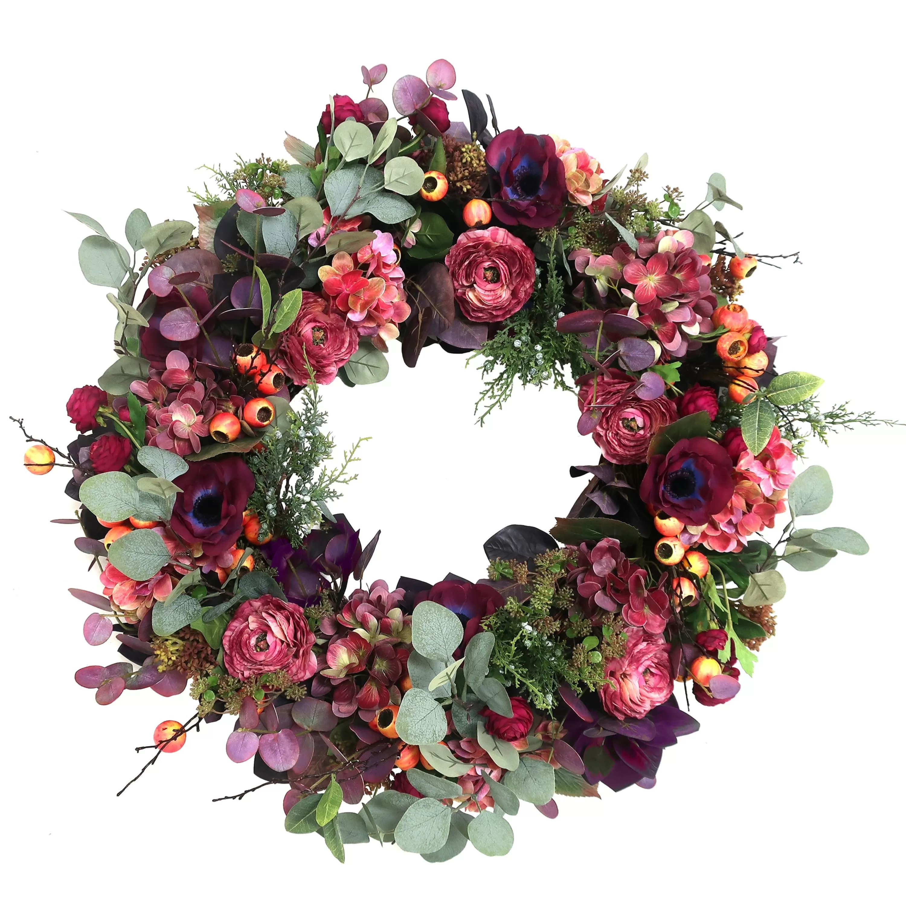 Best Ranunculus Hydrangea Wreath 30" Wreaths & Garlands | Wreaths & Garlands