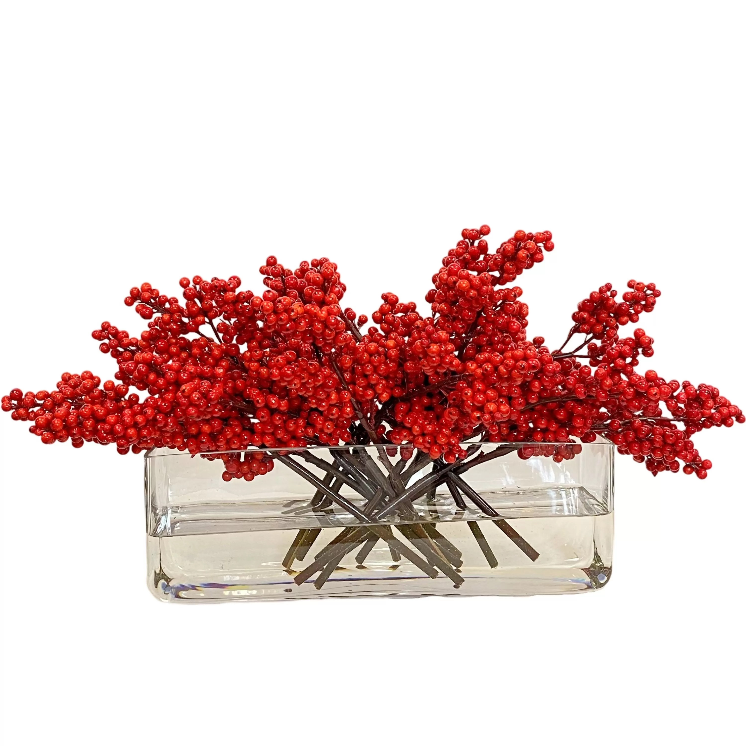 Hot Red Berry in Glass 24" Our Favorite Holiday Decor