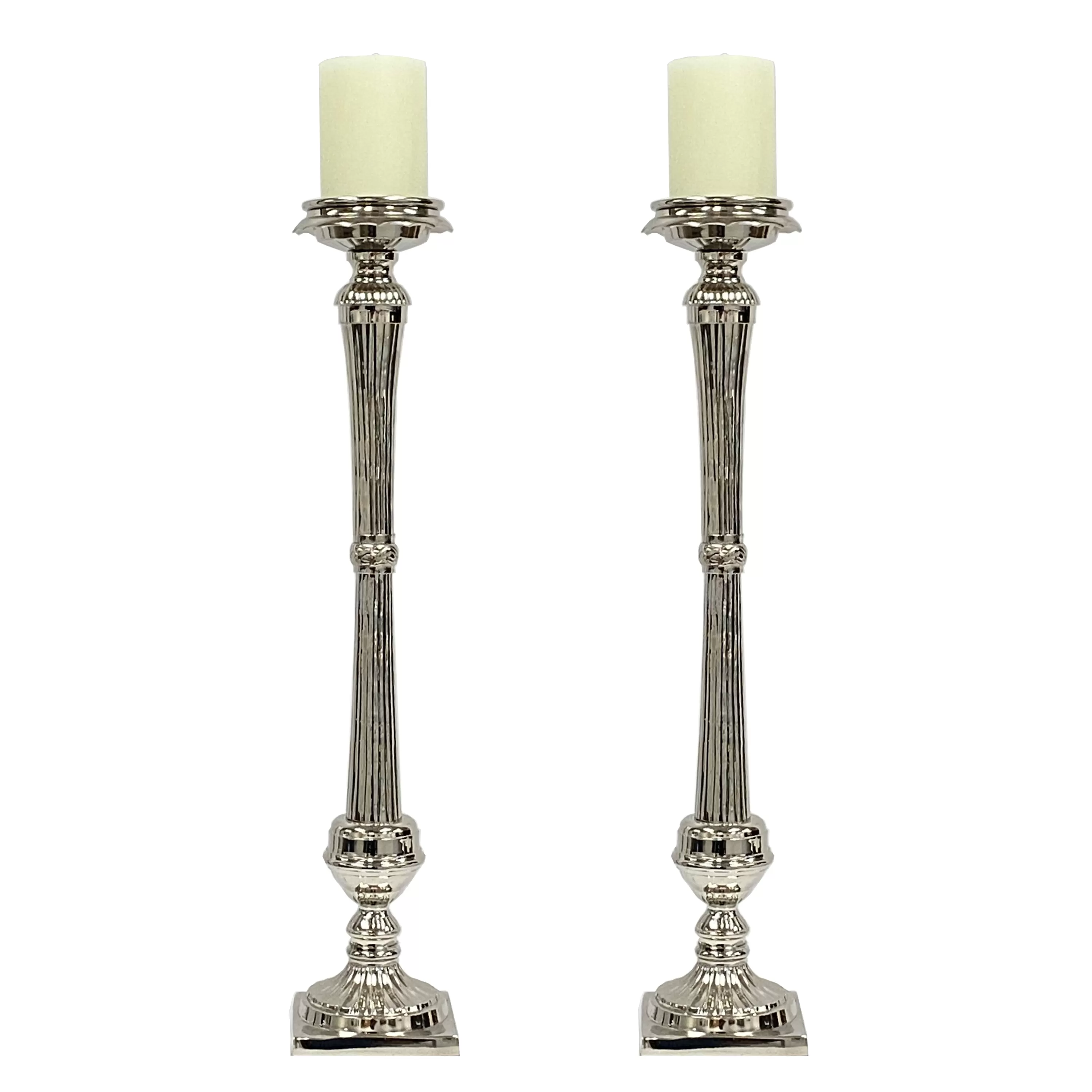 Sale RIBBED CANDLESTICK HOLDER 23" (Set of 2) Tabletop Accessories | Tabletop