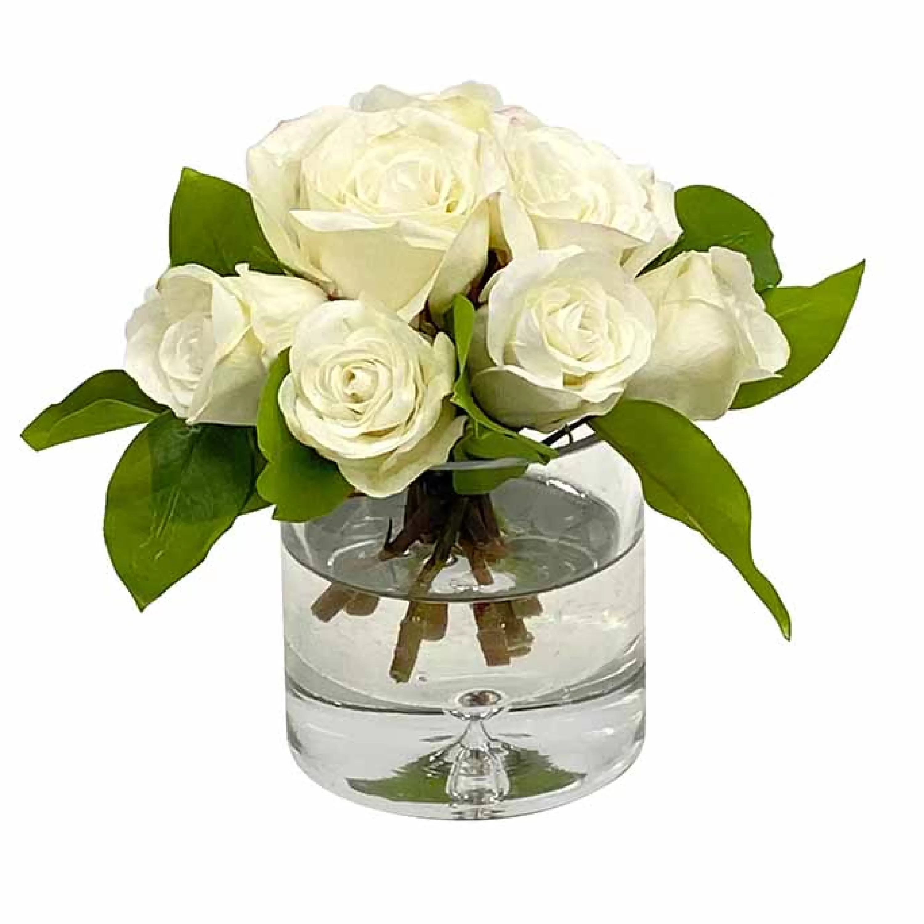 Hot Rose Bouquet in Vase 8" Real Touch Floral Arrangements | Manhattan