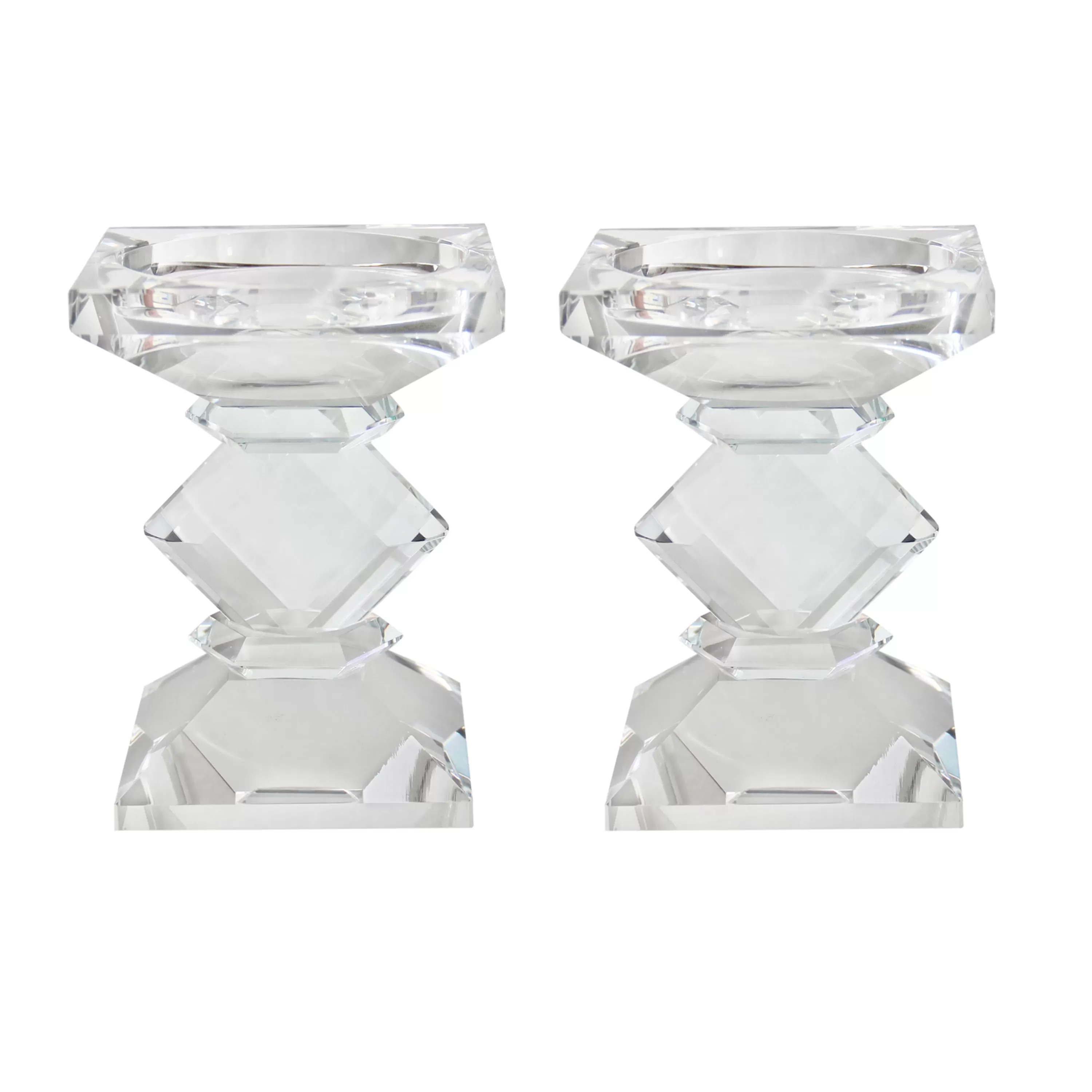 Best Short Crystal Candleholders 5" (Set of 2) Tabletop Accessories | Tabletop