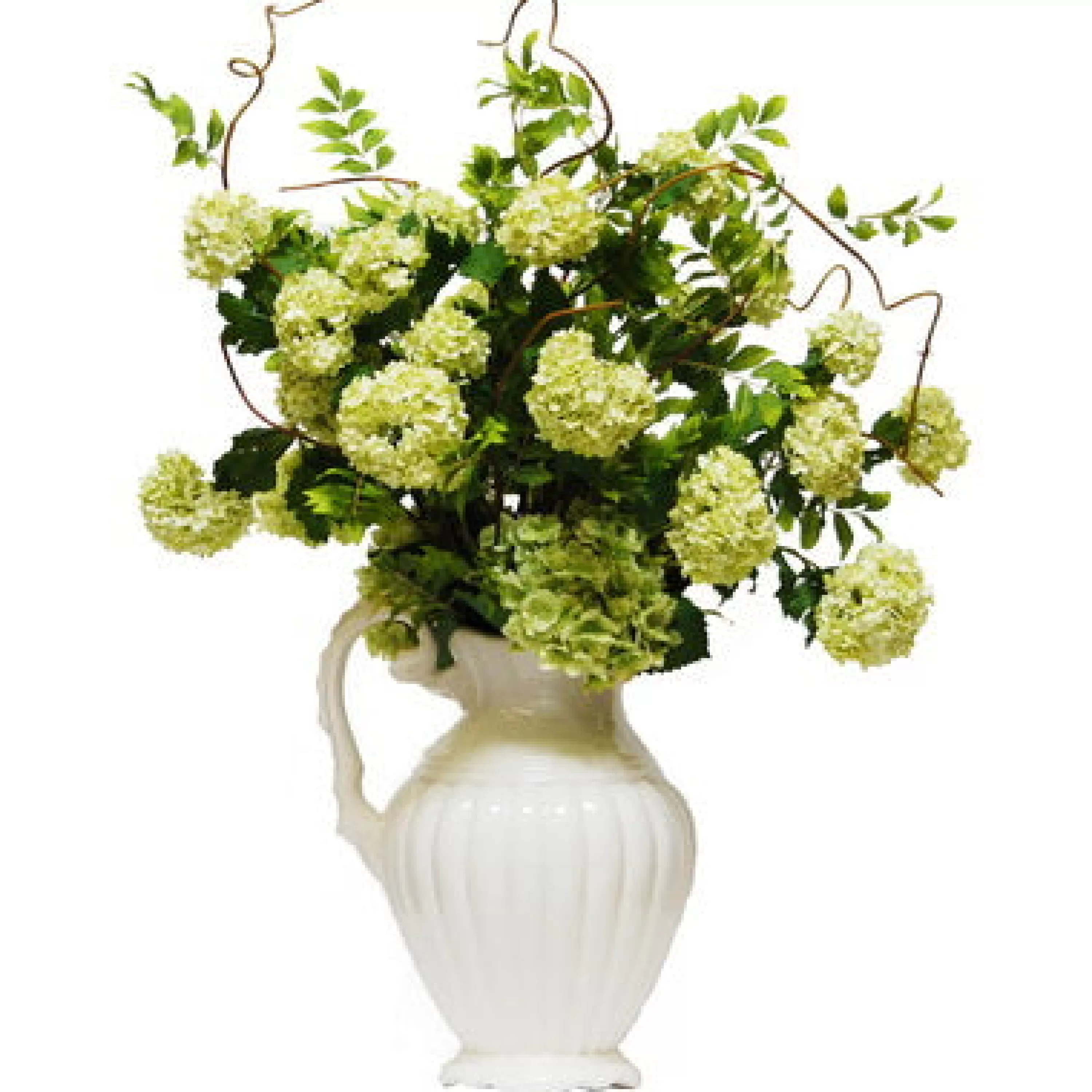 Sale SNOWBALL HYDRANGEA PITCHER 32" Bianco