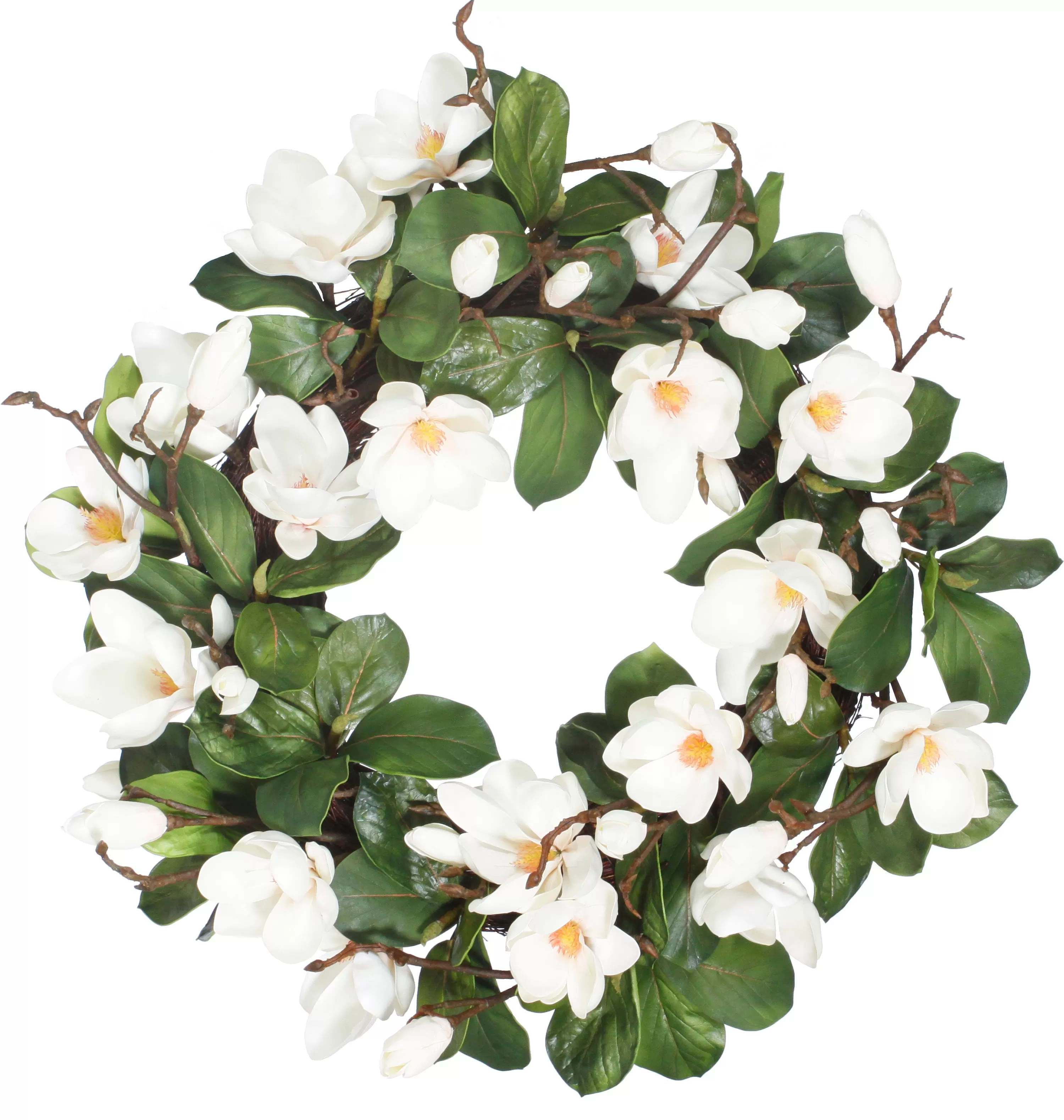 Outlet Tree Magnolia Leaf Wreath 24" Wreaths & Garlands | Wreaths & Garlands