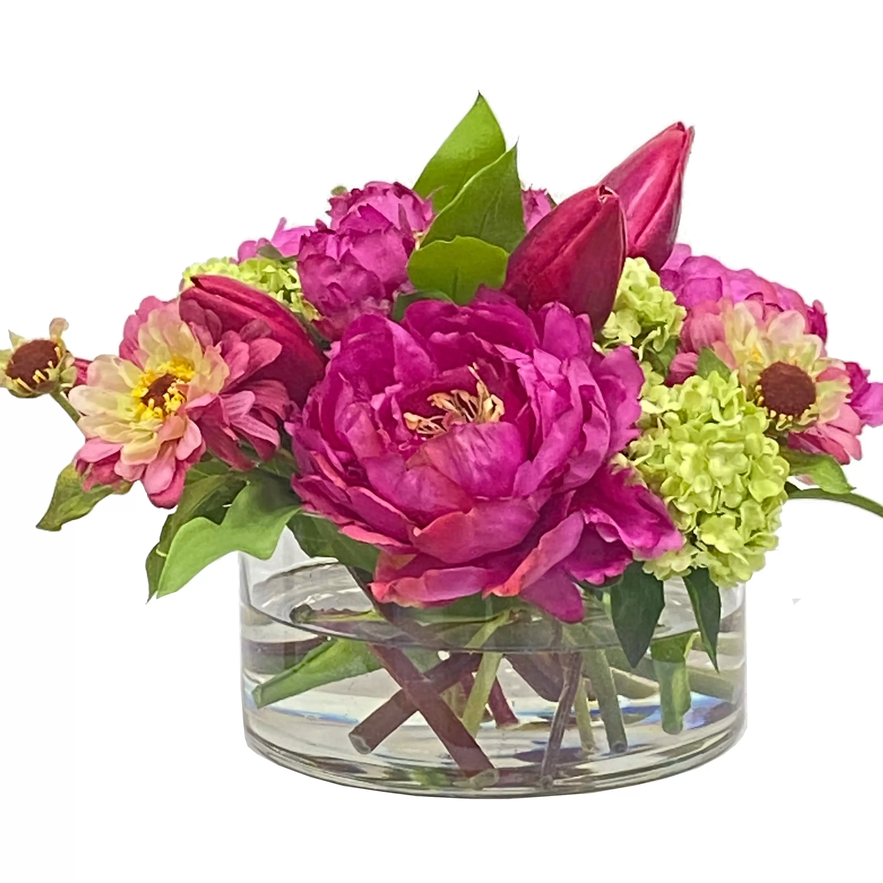 Clearance Tulip & Peony in Cylinder 9" Tabletop