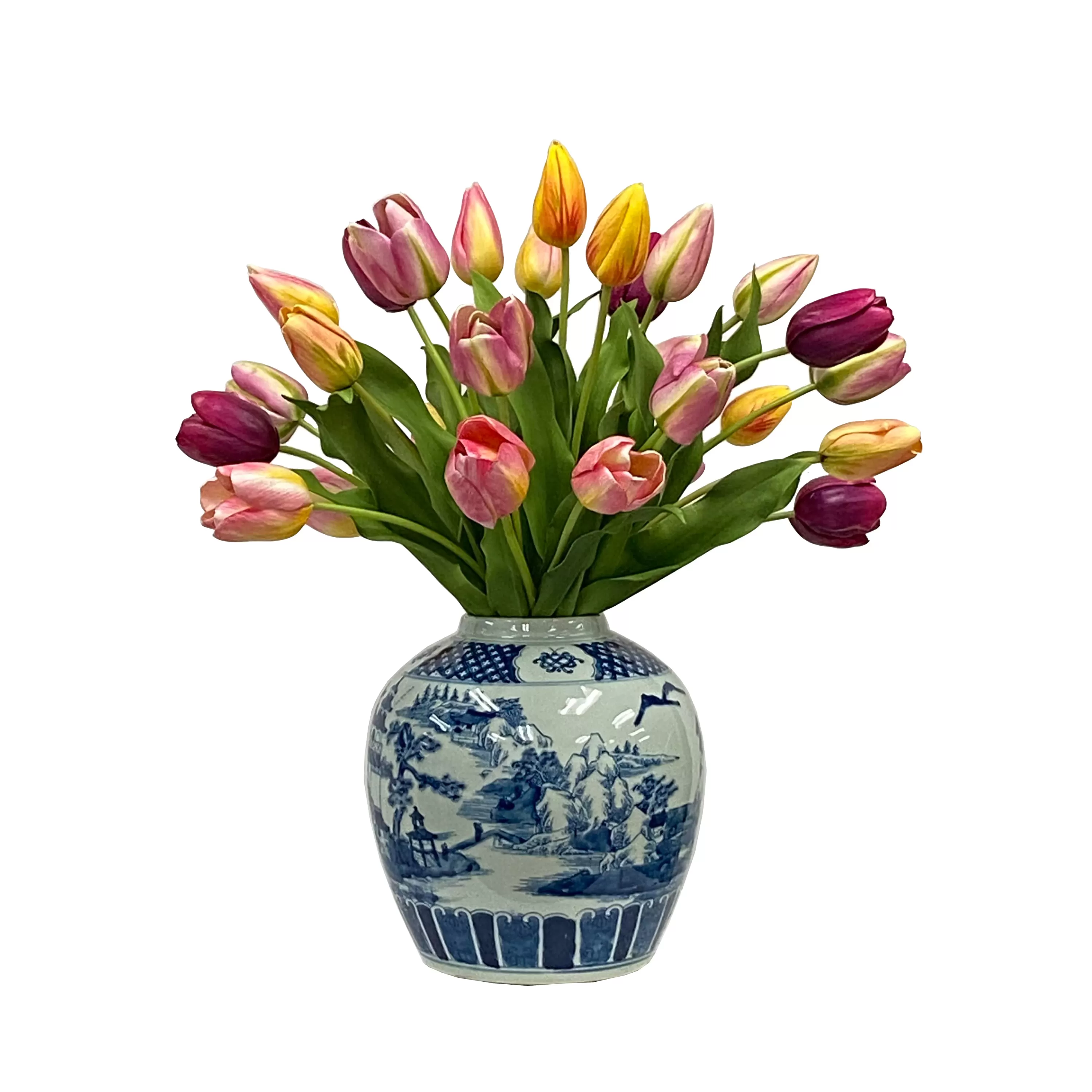 Outlet Tulip Mix in Ceramic Jar 24-inches tall Tabletop | Highland Park