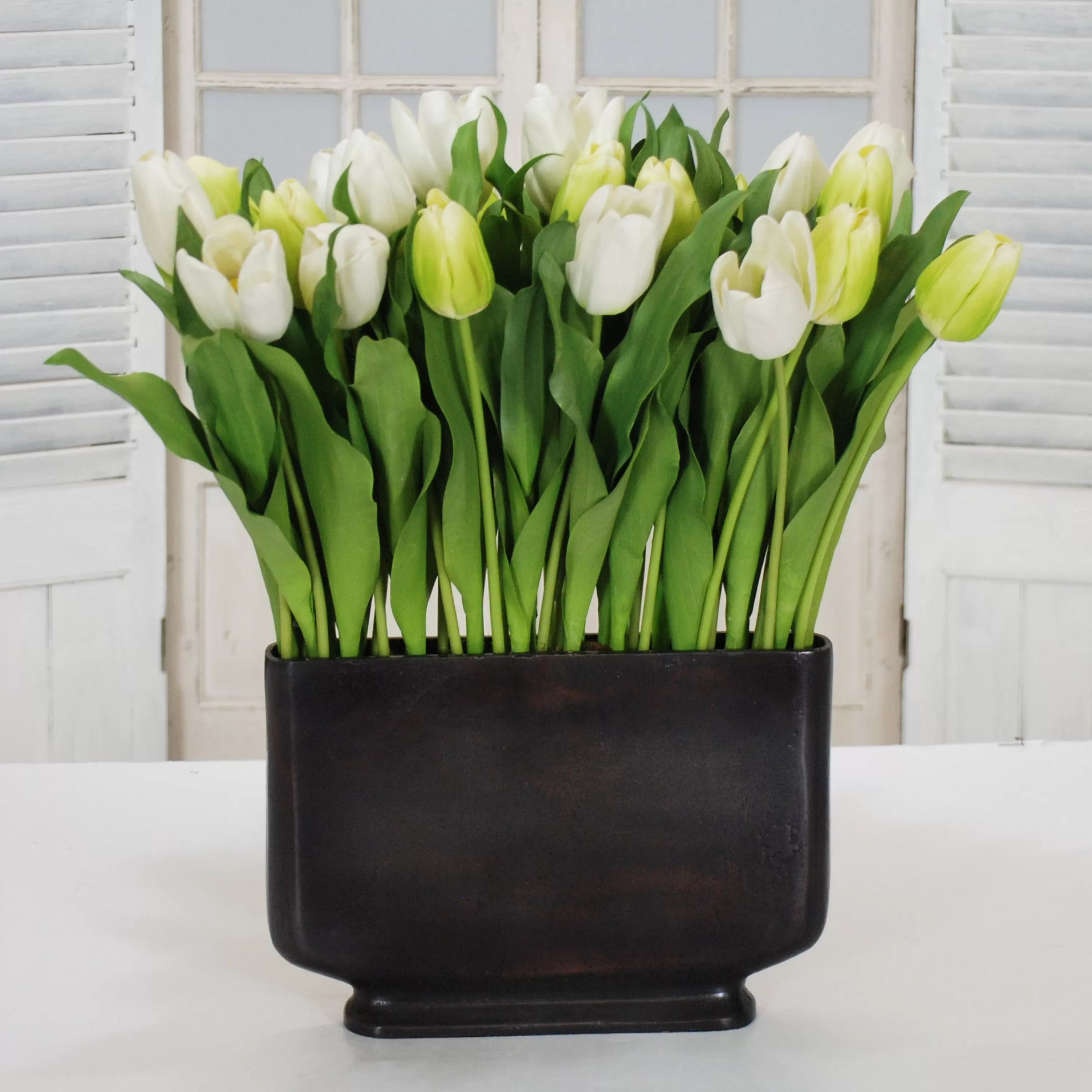 Cheap Tulip Mix in Profile Vase 24" Tabletop