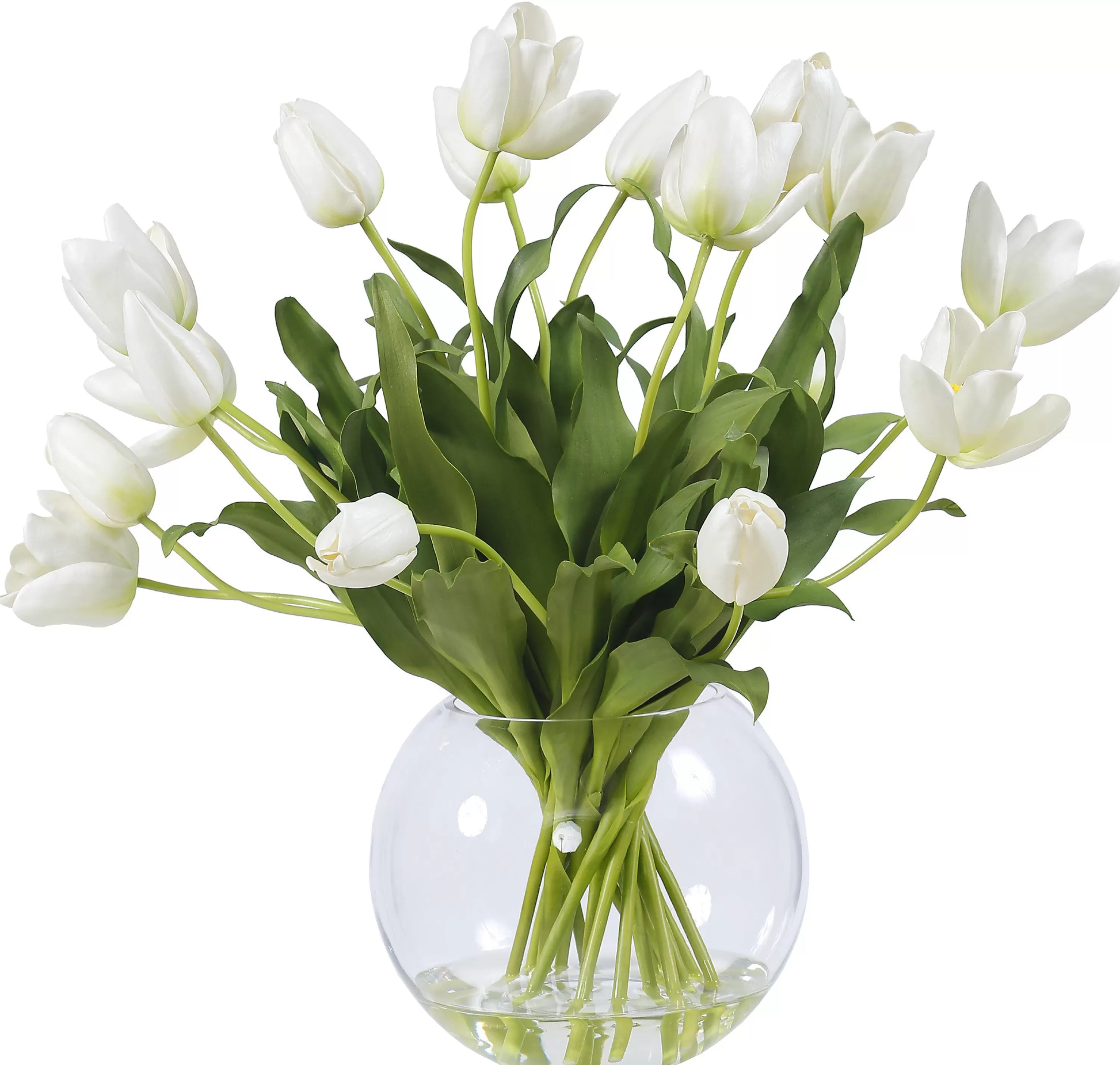 Cheap Tulips in Glass 22" Tabletop