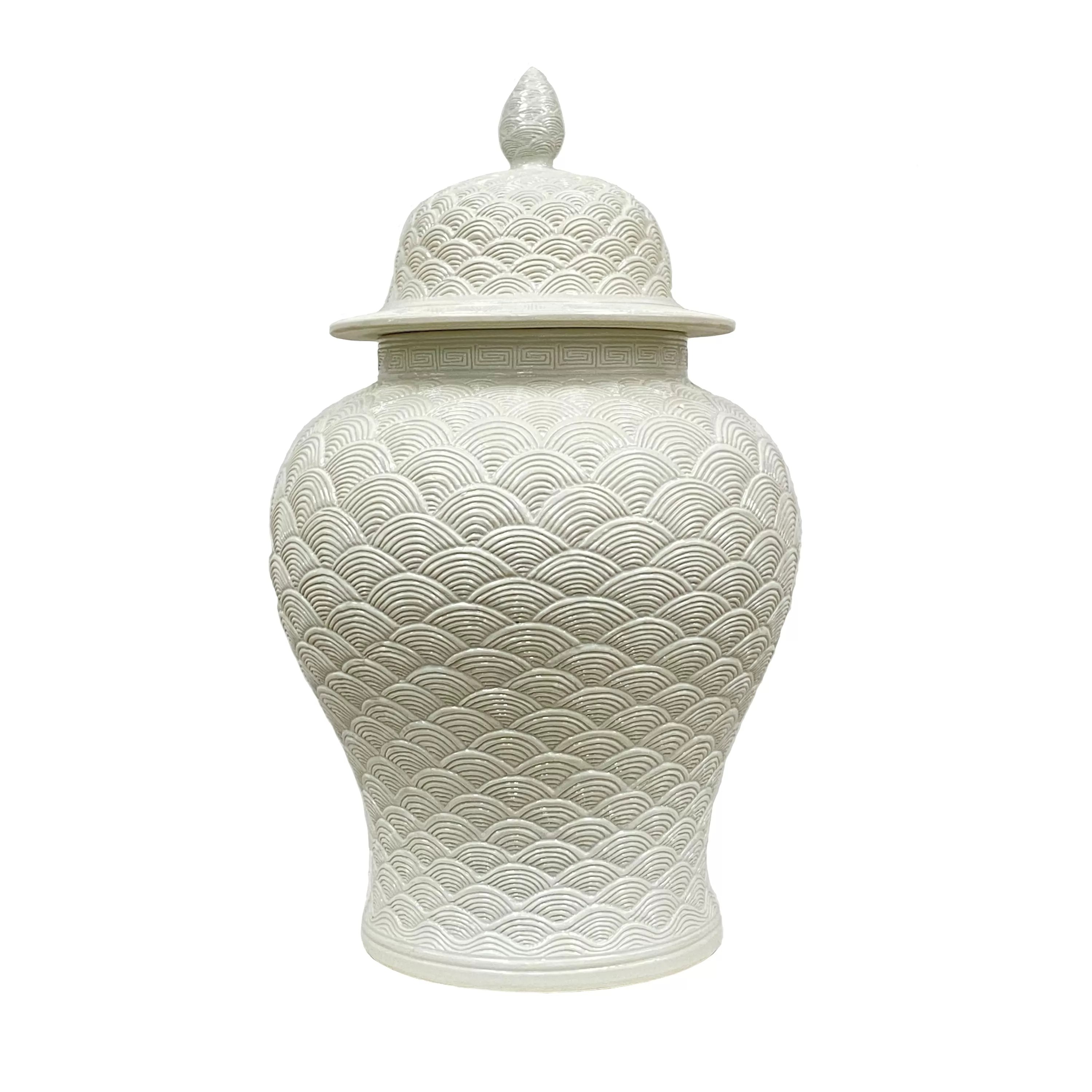 Store Waves Relief Jar 23" Decorative Vases | Highland Park